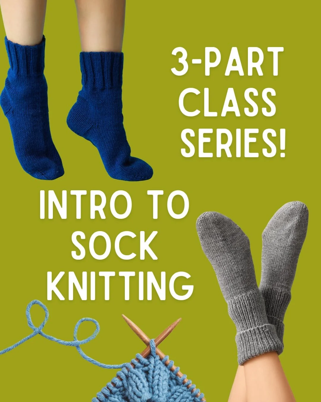 🧦 Beginner Sock Series starts this Sunday!

Ready to finally knit your first pair of socks? Maryellen is here to walk you through it step by step: ankle, heel turn, toe shaping, all of it.

This 3-part series is perfect for knitters who know the bas