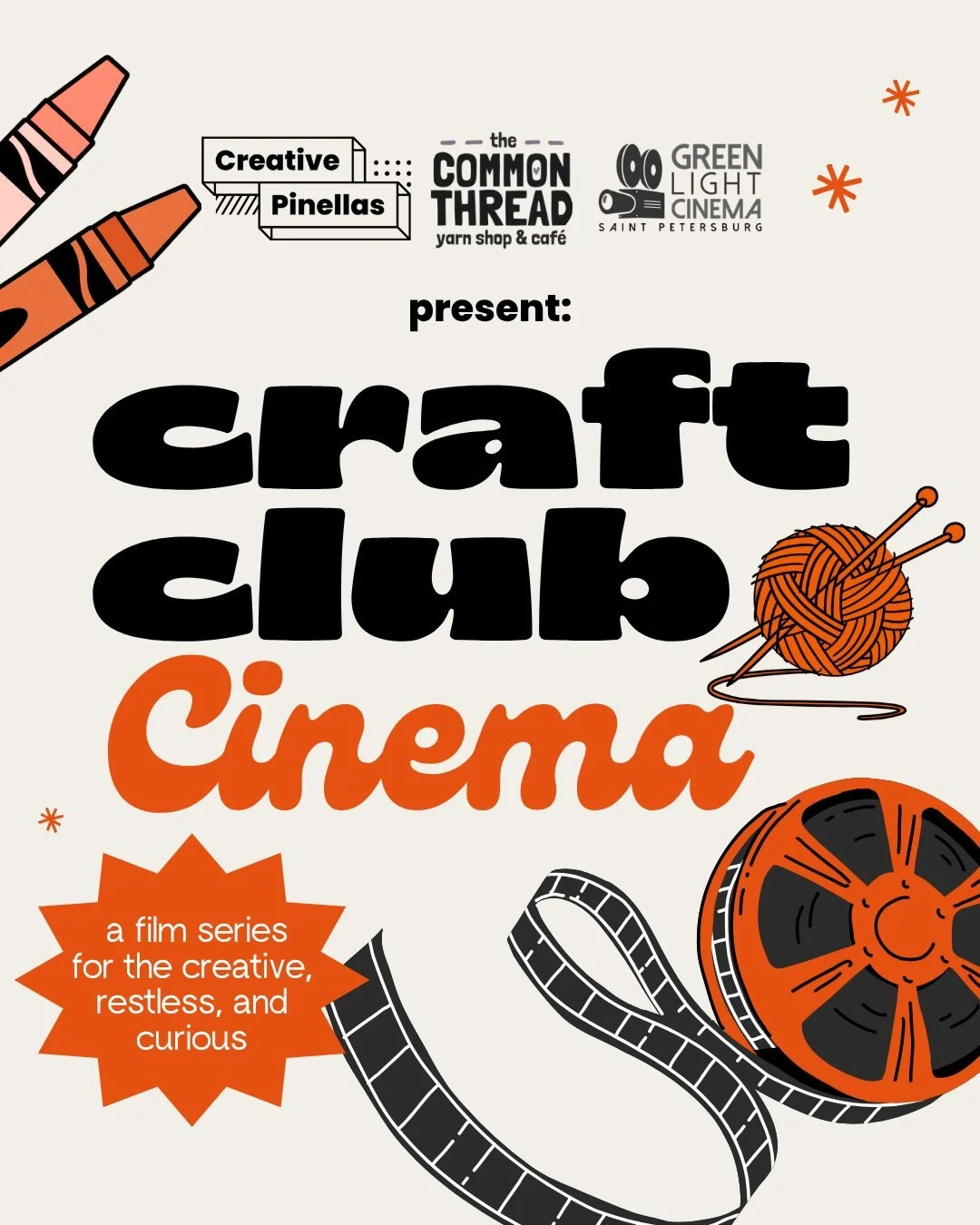 Craft + movie night = yes please

Craft Club Cinema kicks off August 30 with 50 First Dates! Bring your knitting, crochet, embroidery, coloring, doodling, or whatever movie-friendly project you&rsquo;re working on and craft along with us.

💡 Lap des