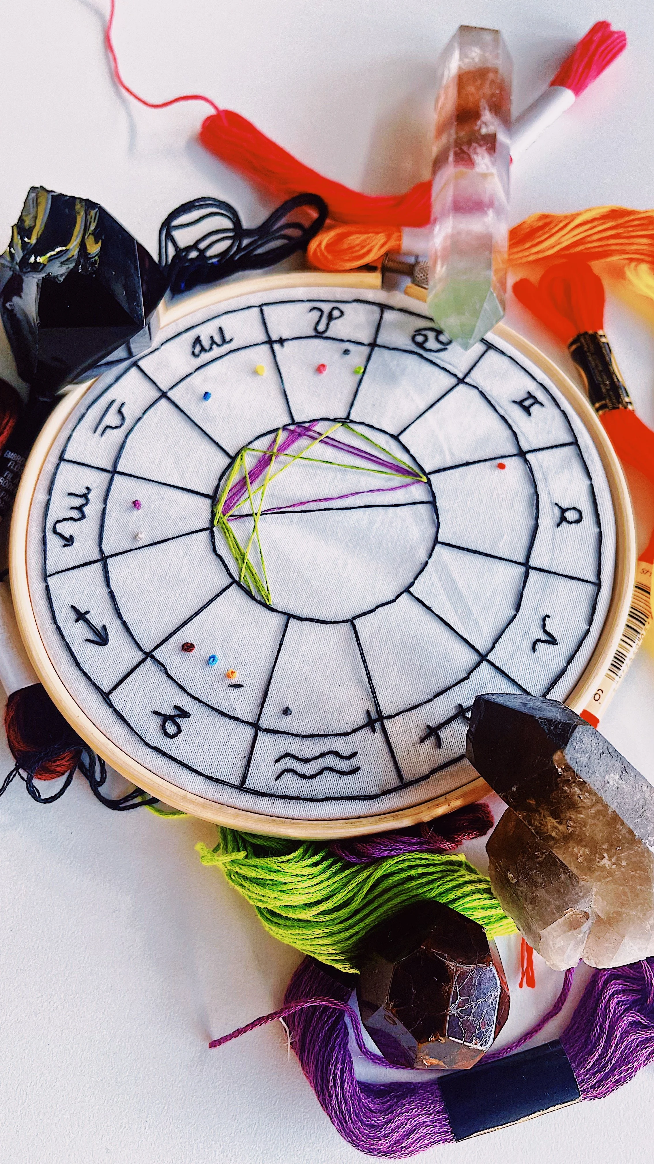3/21: Embroidery + Astrology Workshop: Stitch Your Birth Chart!