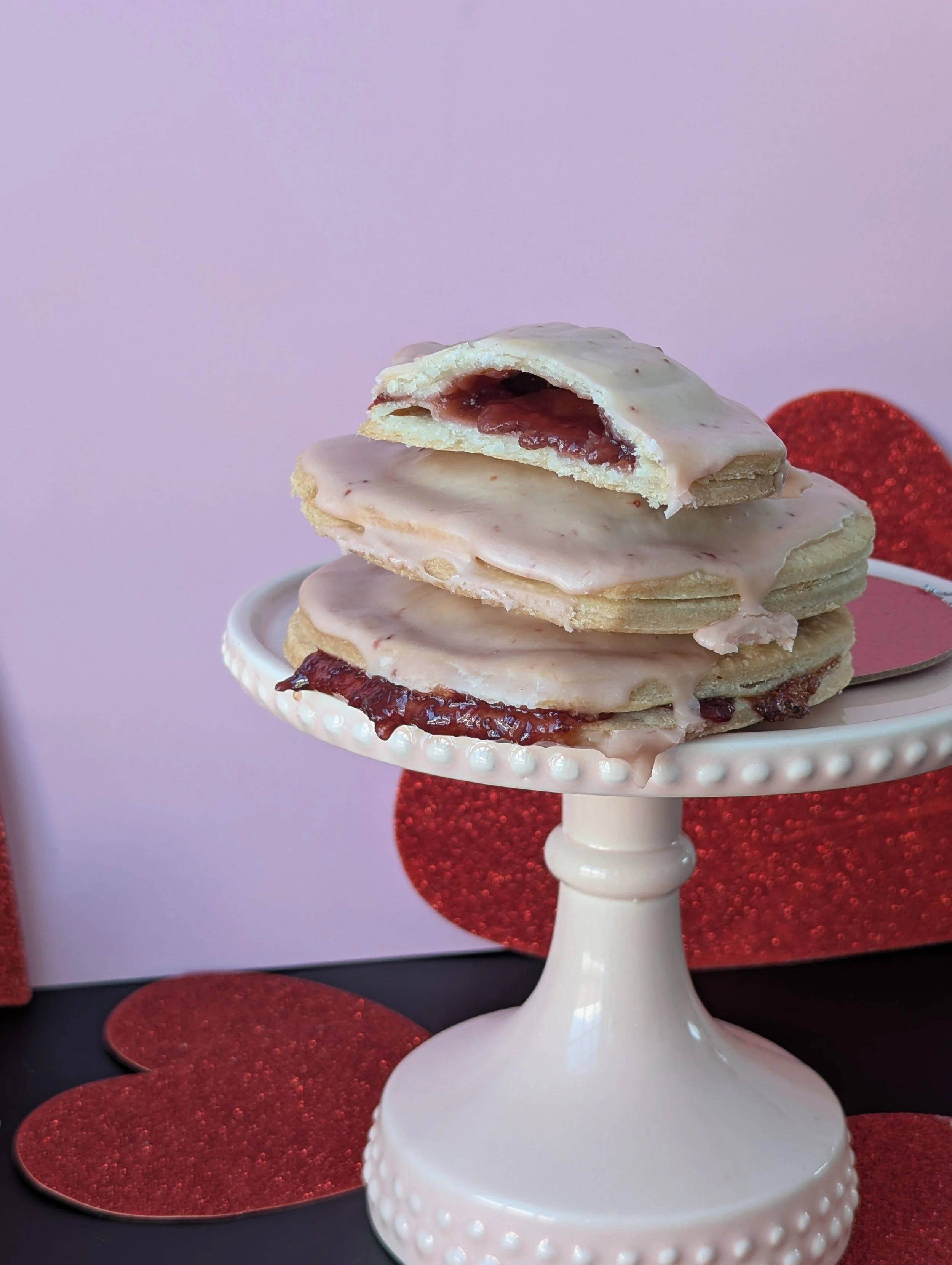 Strawberry Heart Toaster Treats