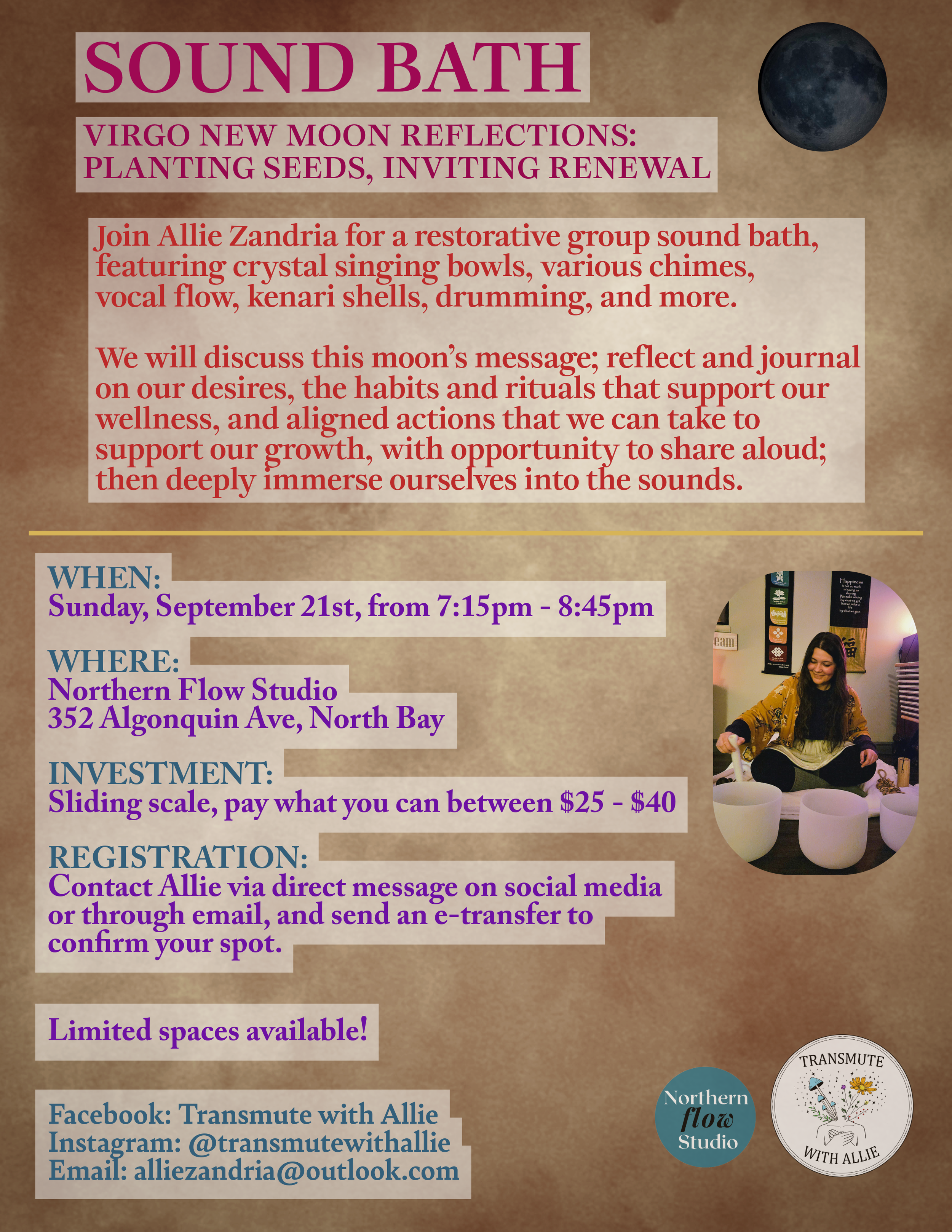 SOUND BATH: Virgo New Moon Reflections - Planting Seeds, Inviting Renewal