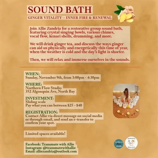 Sound Bath: Ginger Vitality - Inner Fire &amp; Renewal