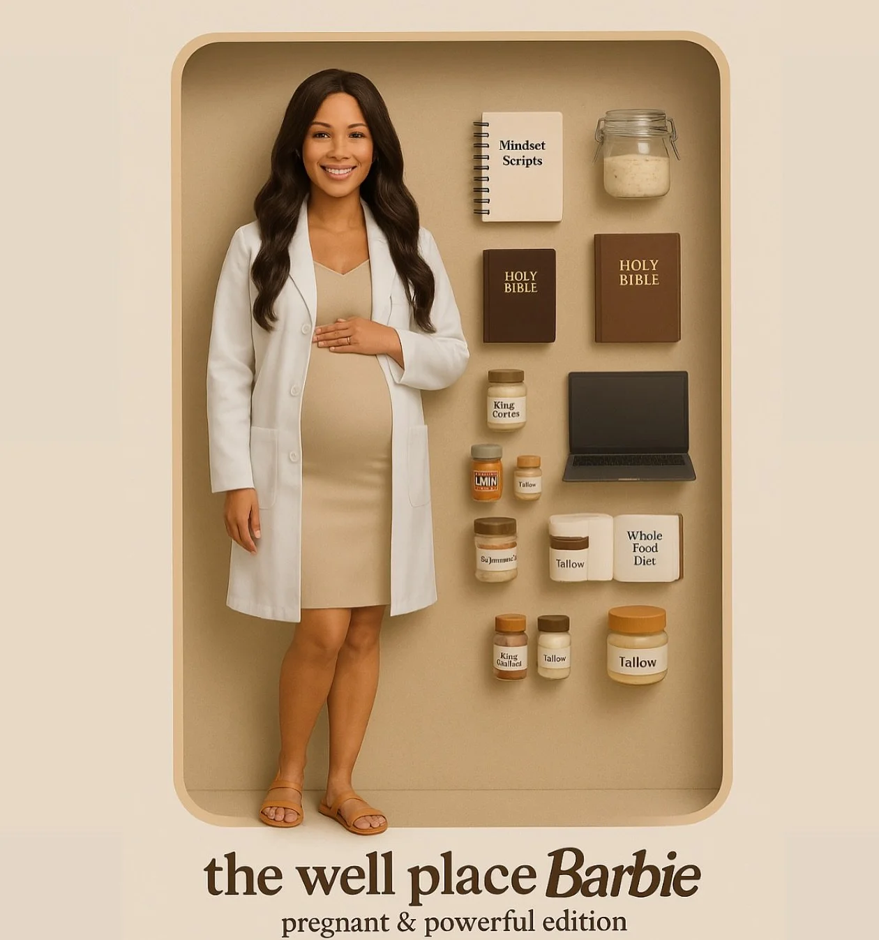LIMITED EDITION: the well place Barbie
- pregnant &amp; powerful edition 

She makes room &mdash; for miracles, for mindset shifts, and for naps. 💤

Step into the soft power of womanhood with this one-of-a-kind Barbie, crafted for the faith-led, sci