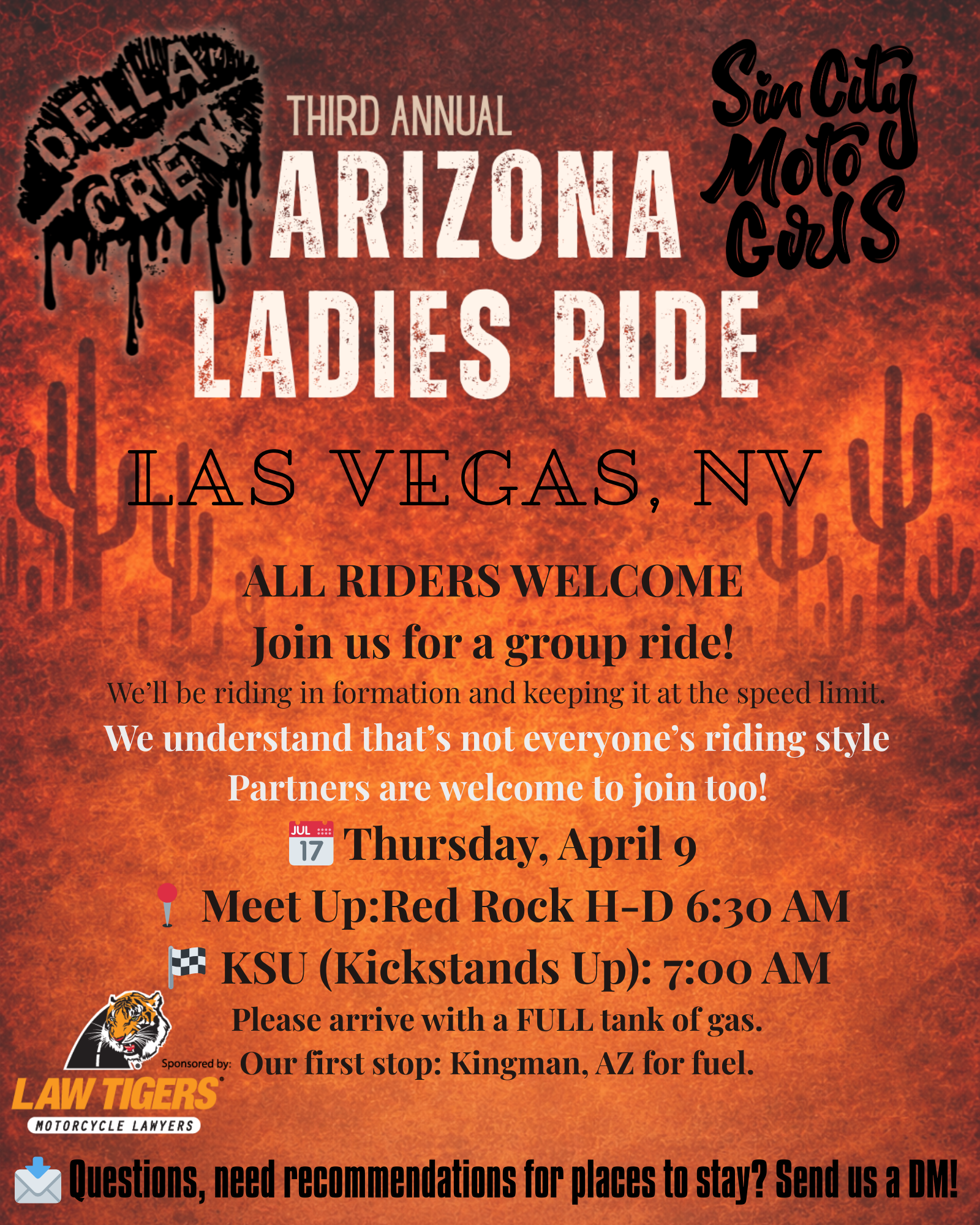 SCMG Open Ride to AZ bike week/ DellA CRew Ride