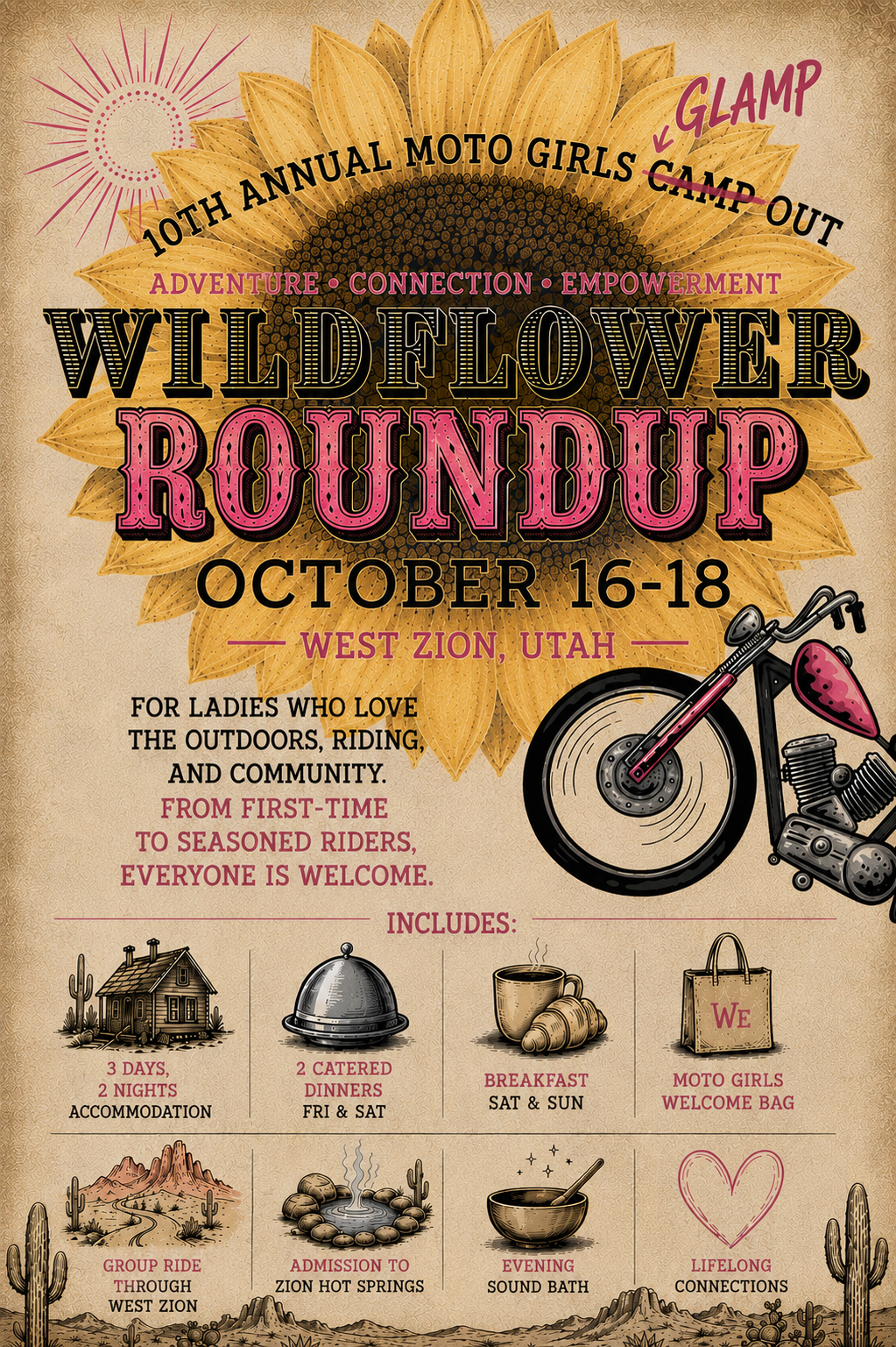 The Moto Girls Annual Wildflower Roundup Camp 2026