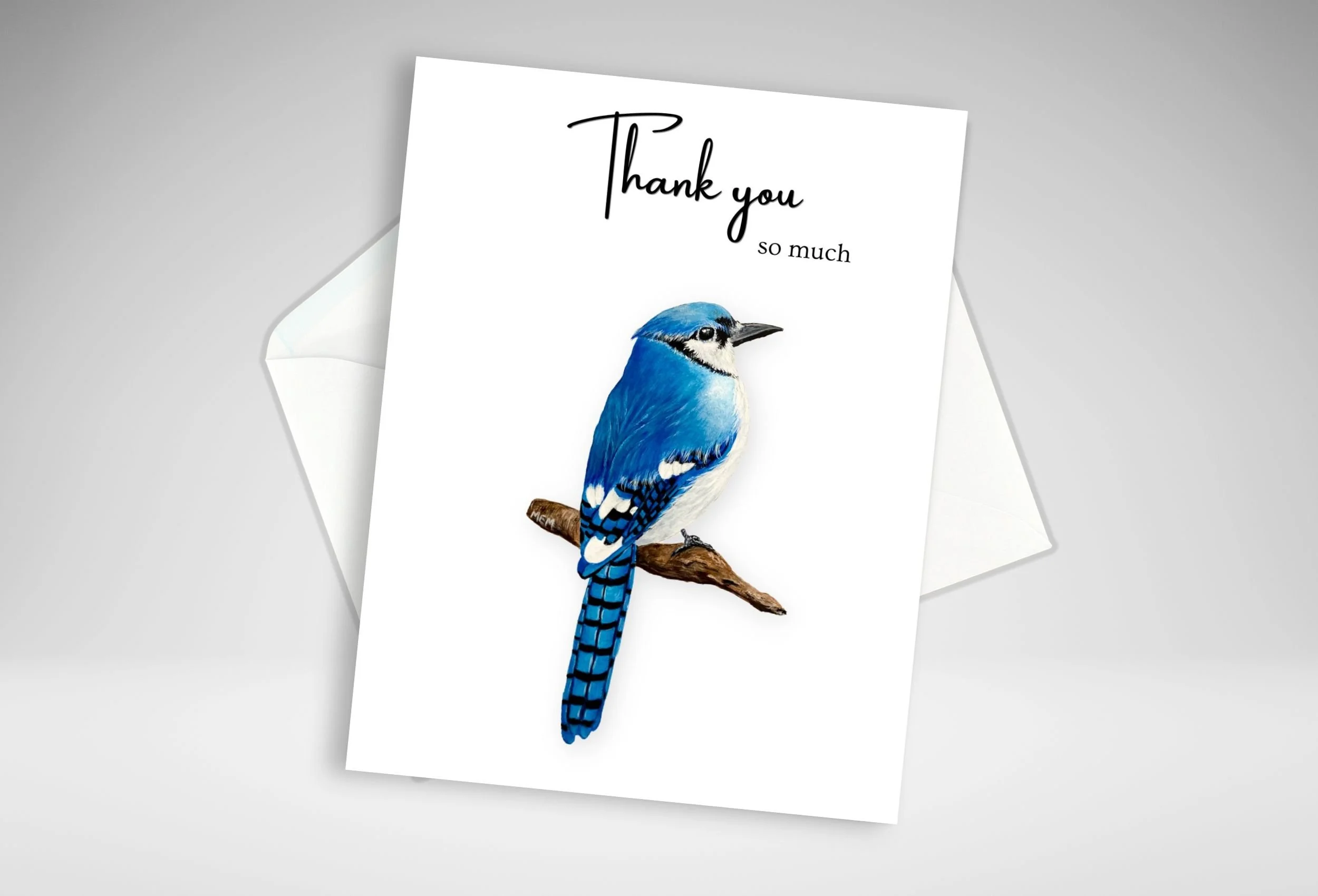 blue jay thank you card by artist Maureen MacKenzie.jpg