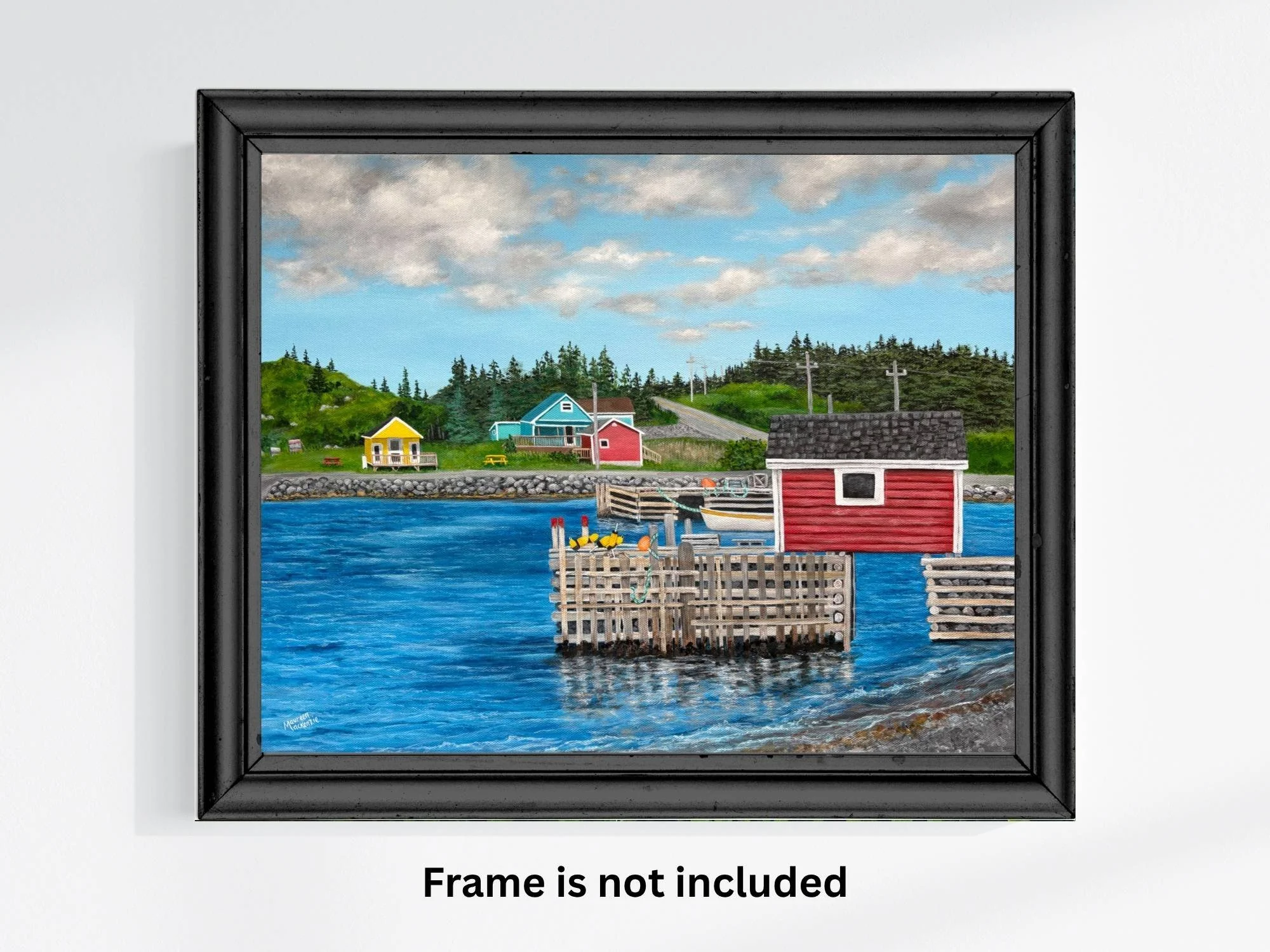 Twillingate NFLD painting in frame.jpg