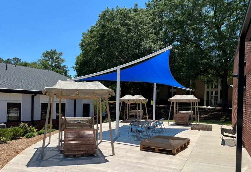 Outdoor gathering areas create opportunities for residents, families and guests to connect, celebrate and enjoy the campus together.
