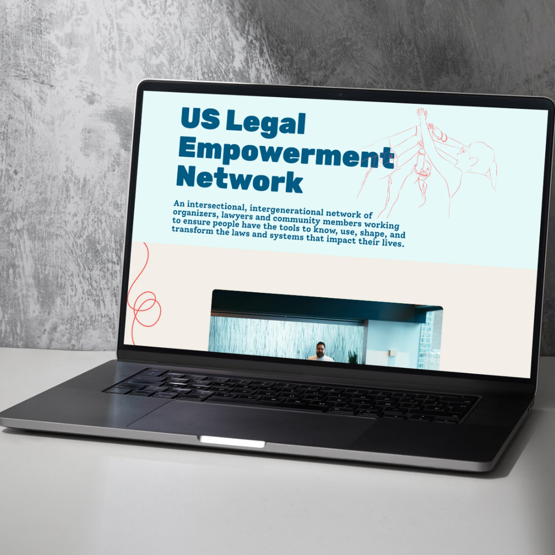 Custom website and event registration portal designed by Woven Studios for the US Legal Empowerment Network's 2026 National Convening in Chicago.