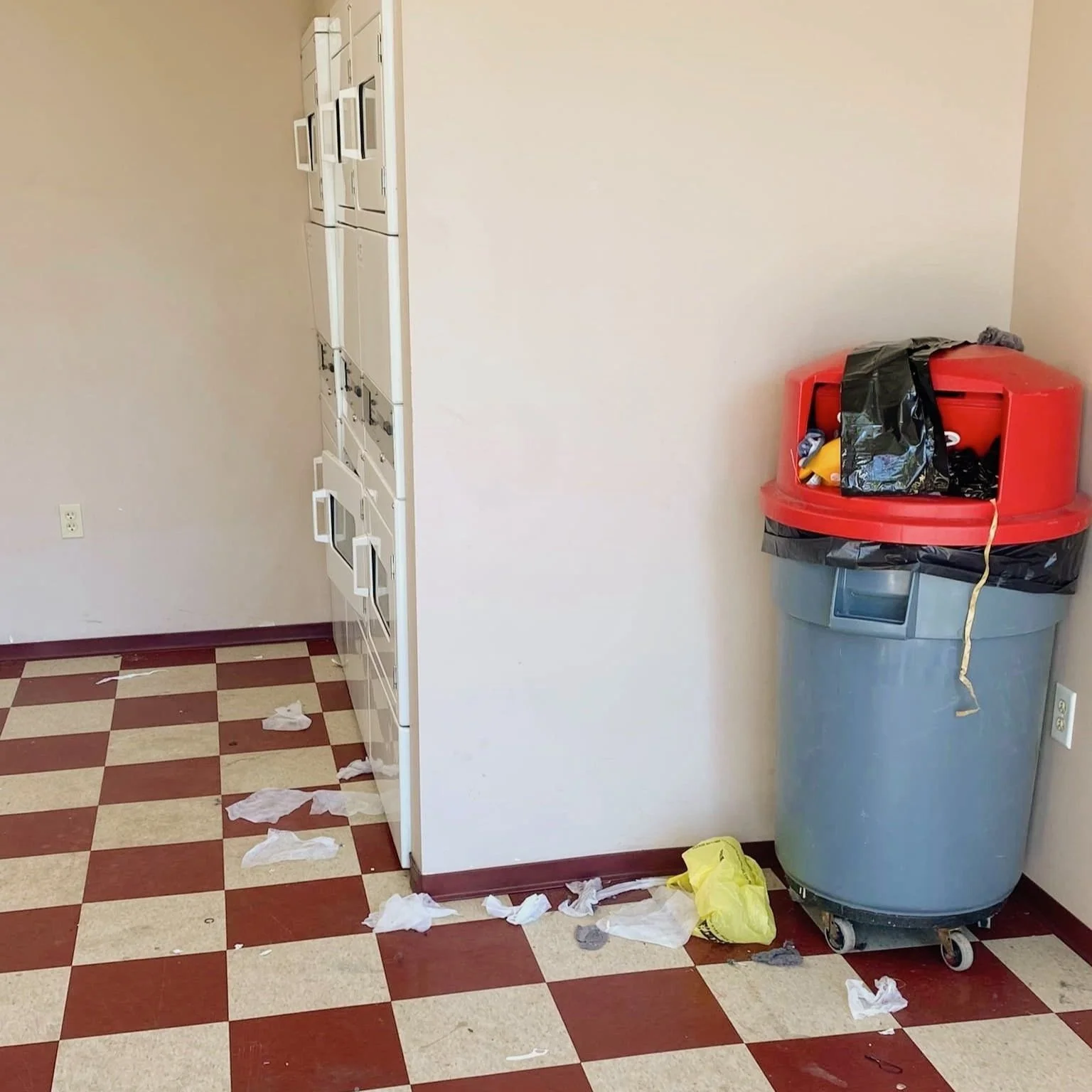 Before photo of commercial cleaning for laundromat