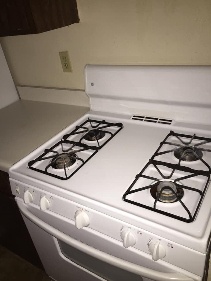 After photo of stove for residential cleaning
