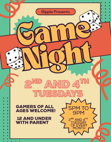 Ripple Game Night Flyer