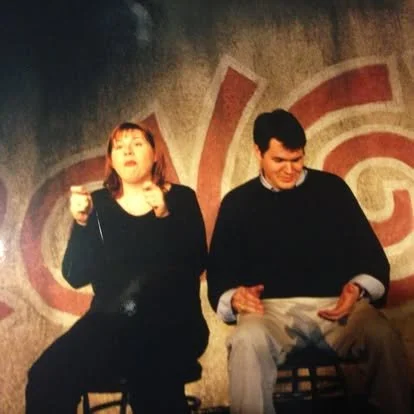 Onstage at IO (then ImprovOlympic) sometime in the early 2000's