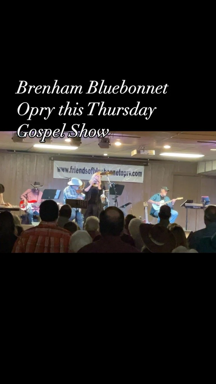 Brenham Bluebonnet Opry This Thursday 3/20/2025 Silverwings Ballroom. Bring a bus load of folks.