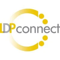 LDP Connect logo with yellow and gray circular design elements.