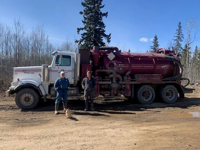 Mistahiya’s pump truck used for reliable septic clean outs across Northern BC