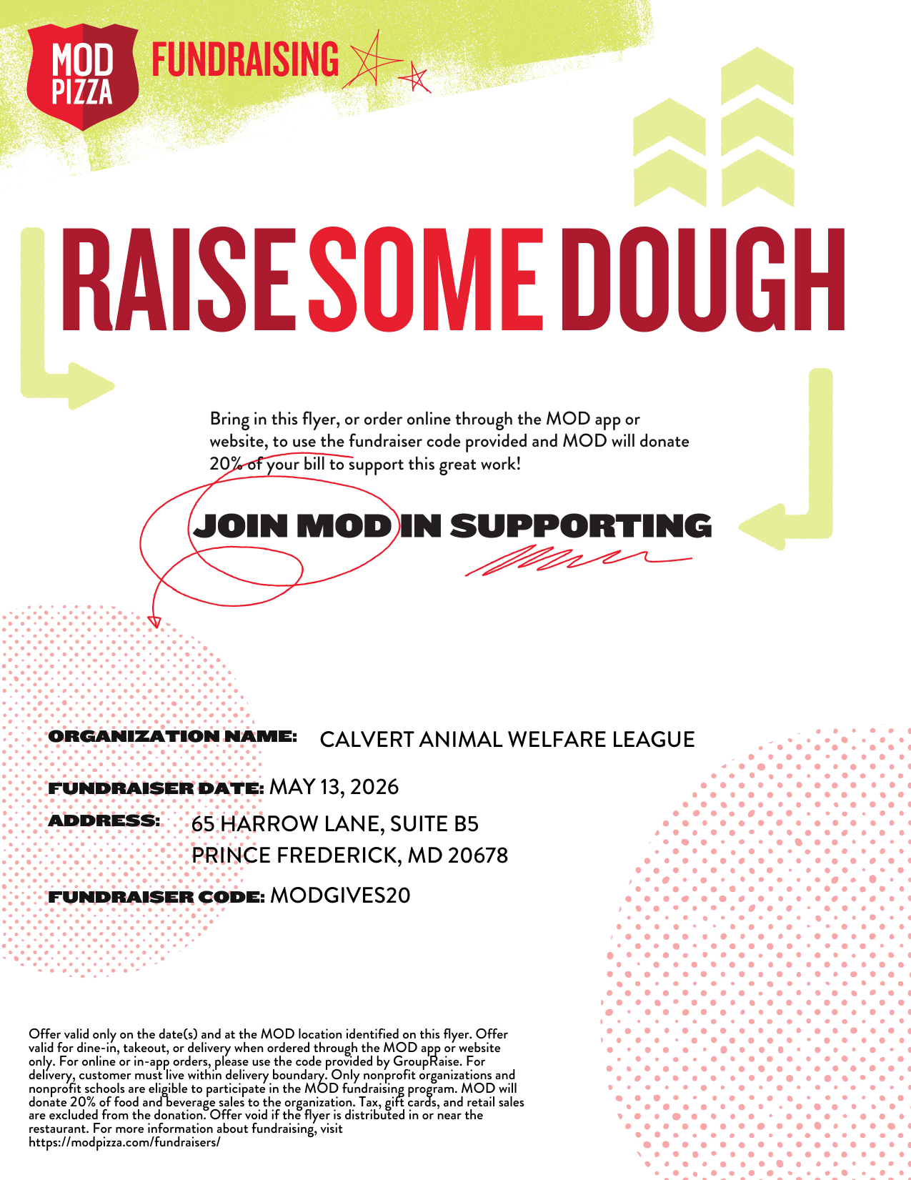 MOD Pizza Fundraiser