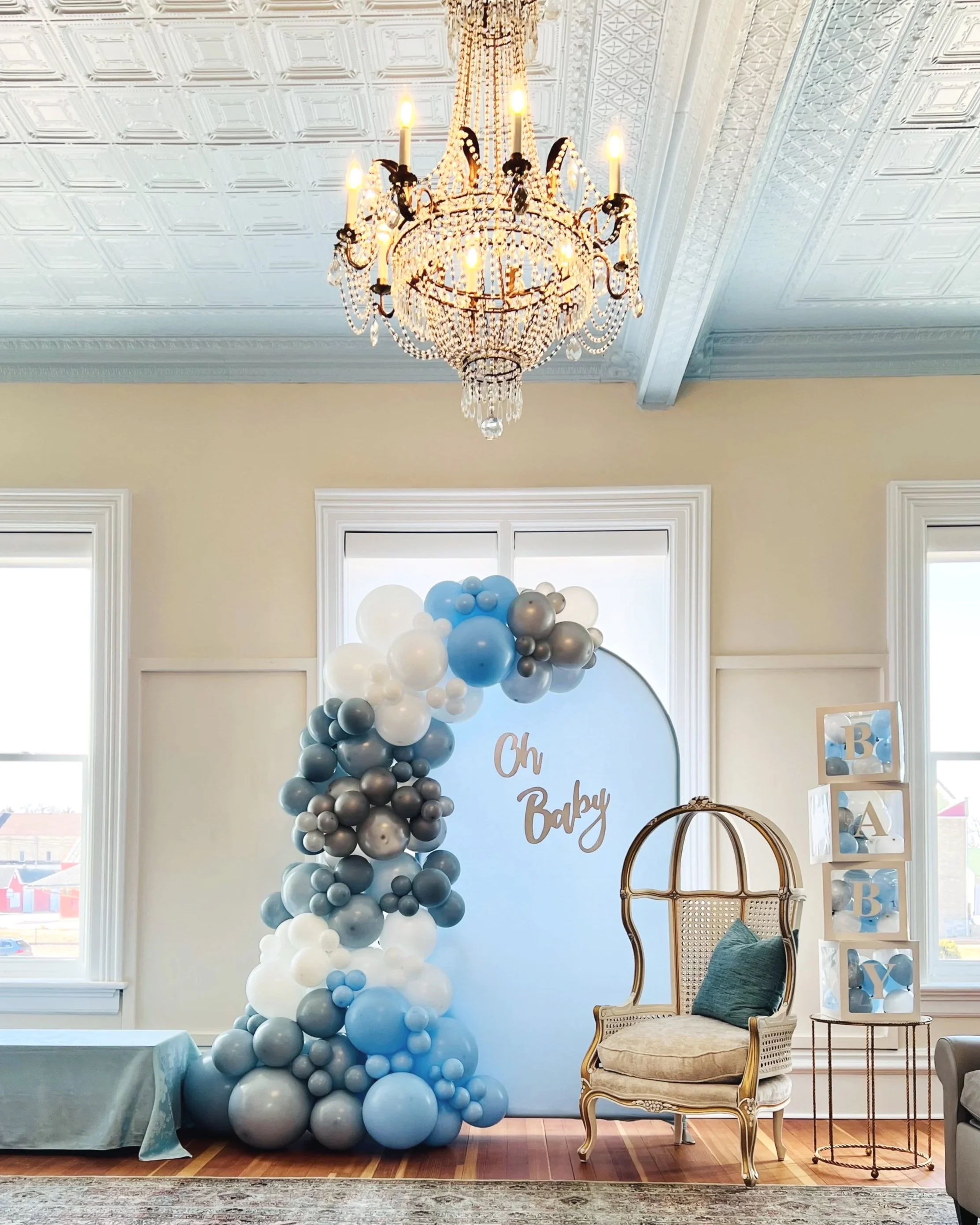 Wisco Blooms of Janesville provided the Balloon arrangement/backdrop. 