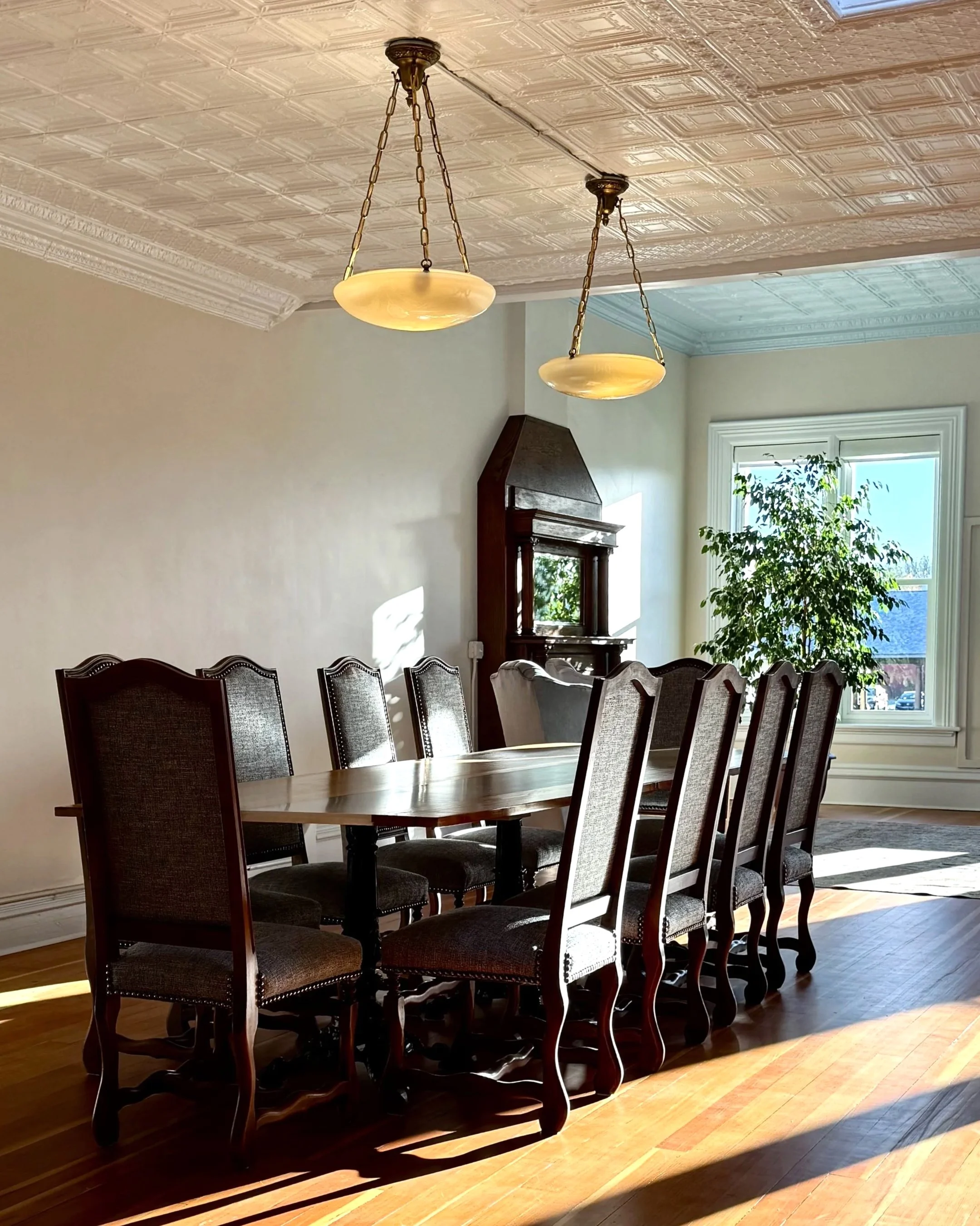 Ten person dining table for private dining or cooking classes, work retreats