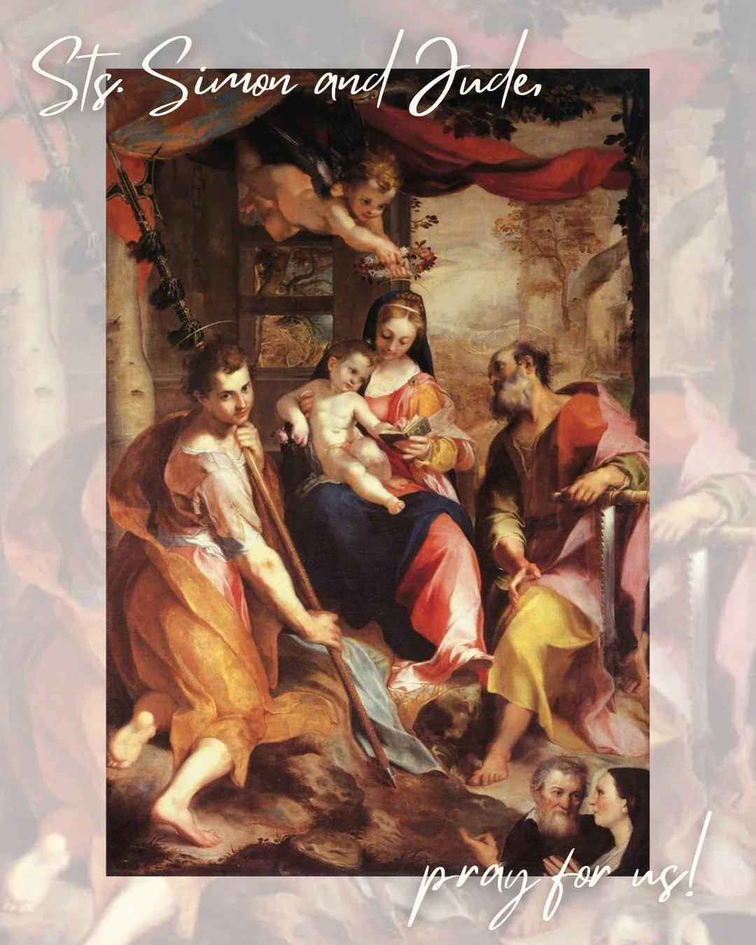 Today the Church celebrates Sts. Simon and Jude. Otherwise known as Simon the Zealot and Jude the Apostle. 

Together these two faithful men traveled preaching the eternal word of Jesus Christ and are great witnesses to us in our evangelistic efforts