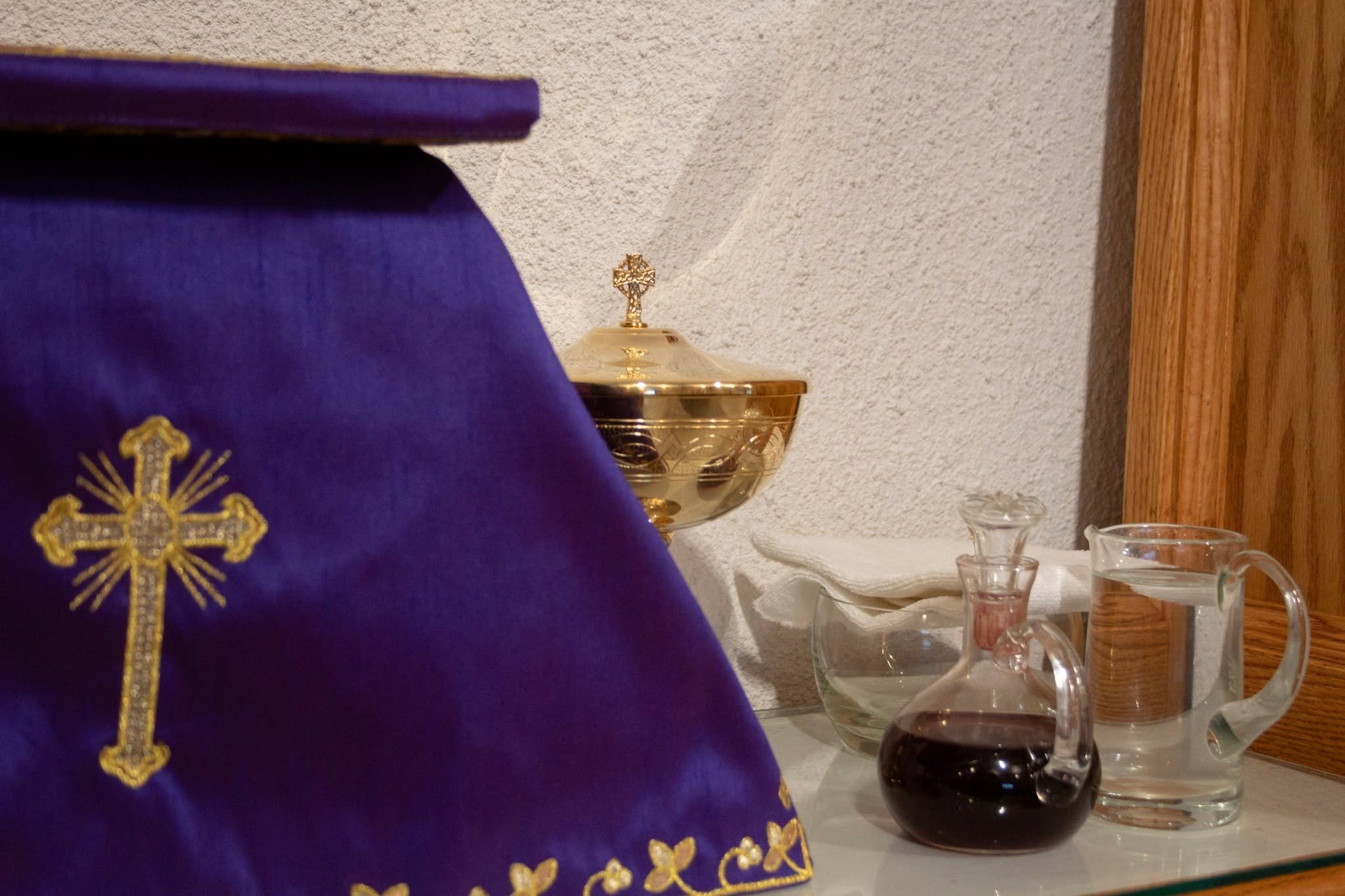 During this second week of Advent let us prepare our hearts with peace. 

Each day, as the sacristans set up for Mass, it is done with a hope, peace, and anticipation of what is to come... Jesus is going to be made present at that Mass. 

In the same