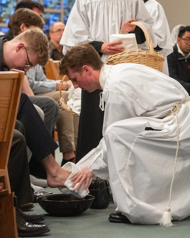 On Thursday evening we commemorate the Last Supper with the Mass of the Lord&rsquo;s Supper. We participate in the washing of the feet and Mass concludes with a procession of the Eucharist to a separate space recalling our Lord&rsquo;s time praying i
