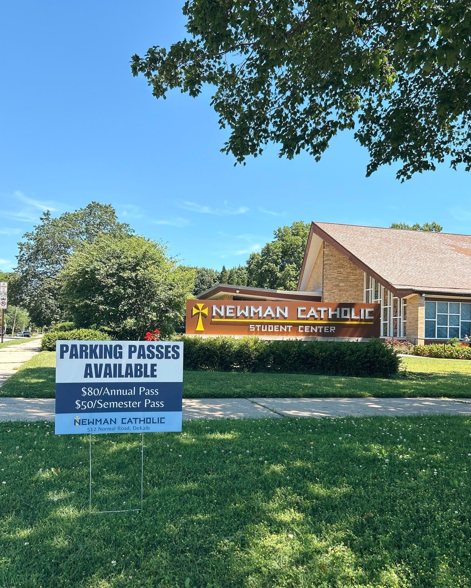 Did you know Newman sells Parking Passes? Located centrally to campus, park your car for class and activities. 
$80/Annually, $50/Semester. 
Call (815) 787-7770 or send us a message to set up your parking pass!

*Reminder: You do not need a parking p