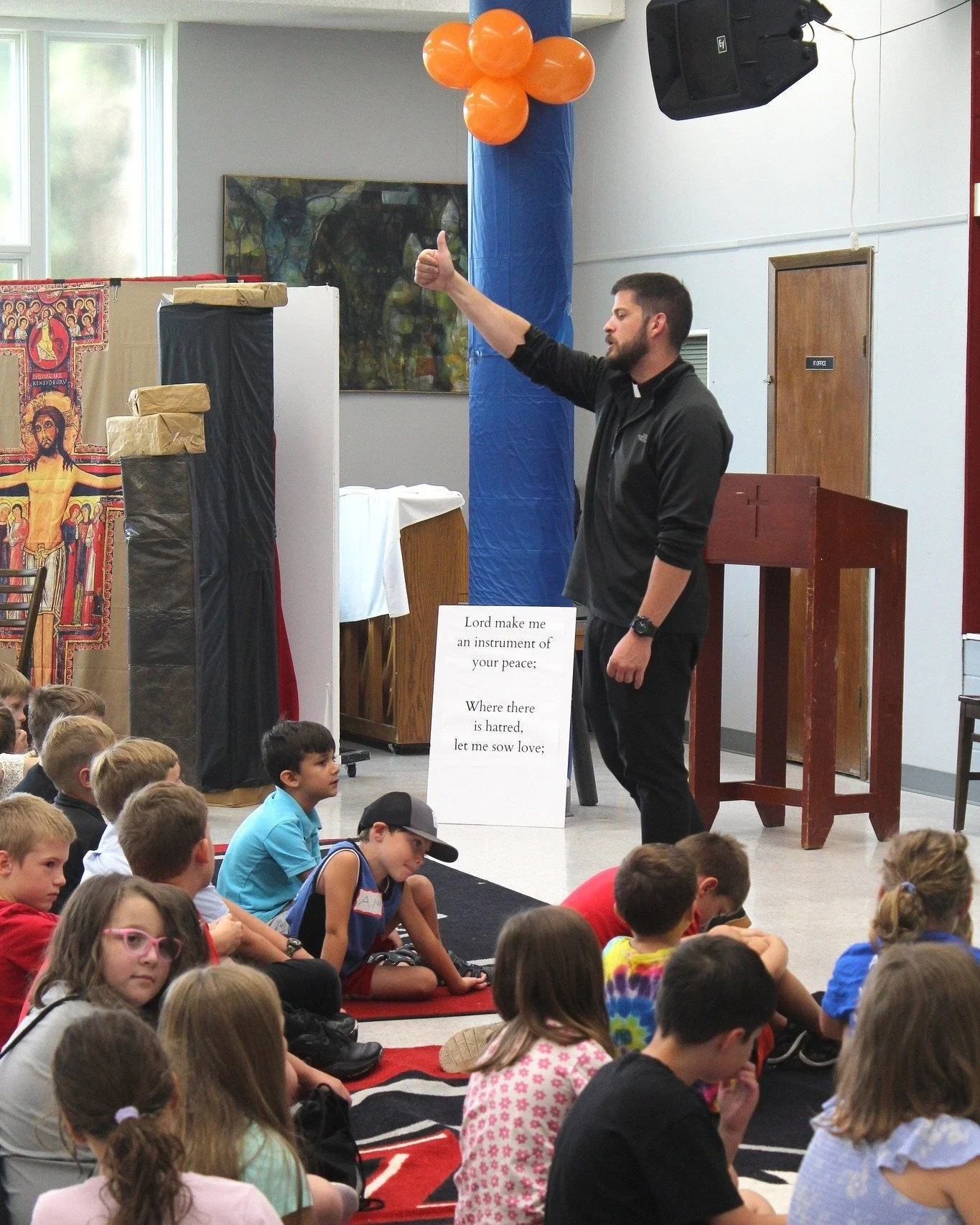A big thumbs up to day 1 of VBS!! We are so excited to continue a week full of learning about St. Francis, growing in friendship with one another, and loving God!