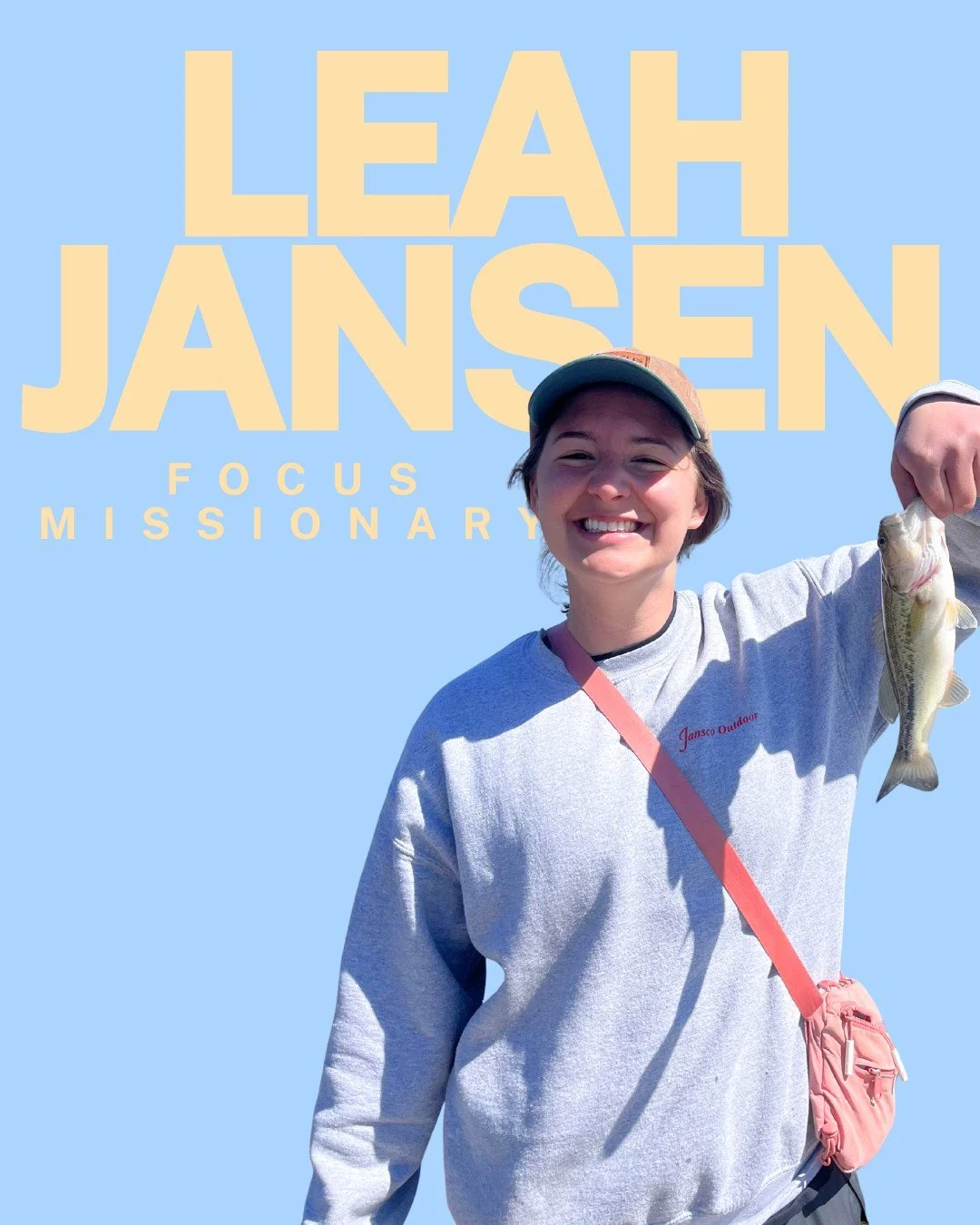 You already know and love her: Leah Jansen! Leah hails from Cape Girardeau, MO and returns to Team NIU for her second year with FOCUS. She has a great love of sleeping outdoors, but that will have to change when she enters life with the Dominican Sis