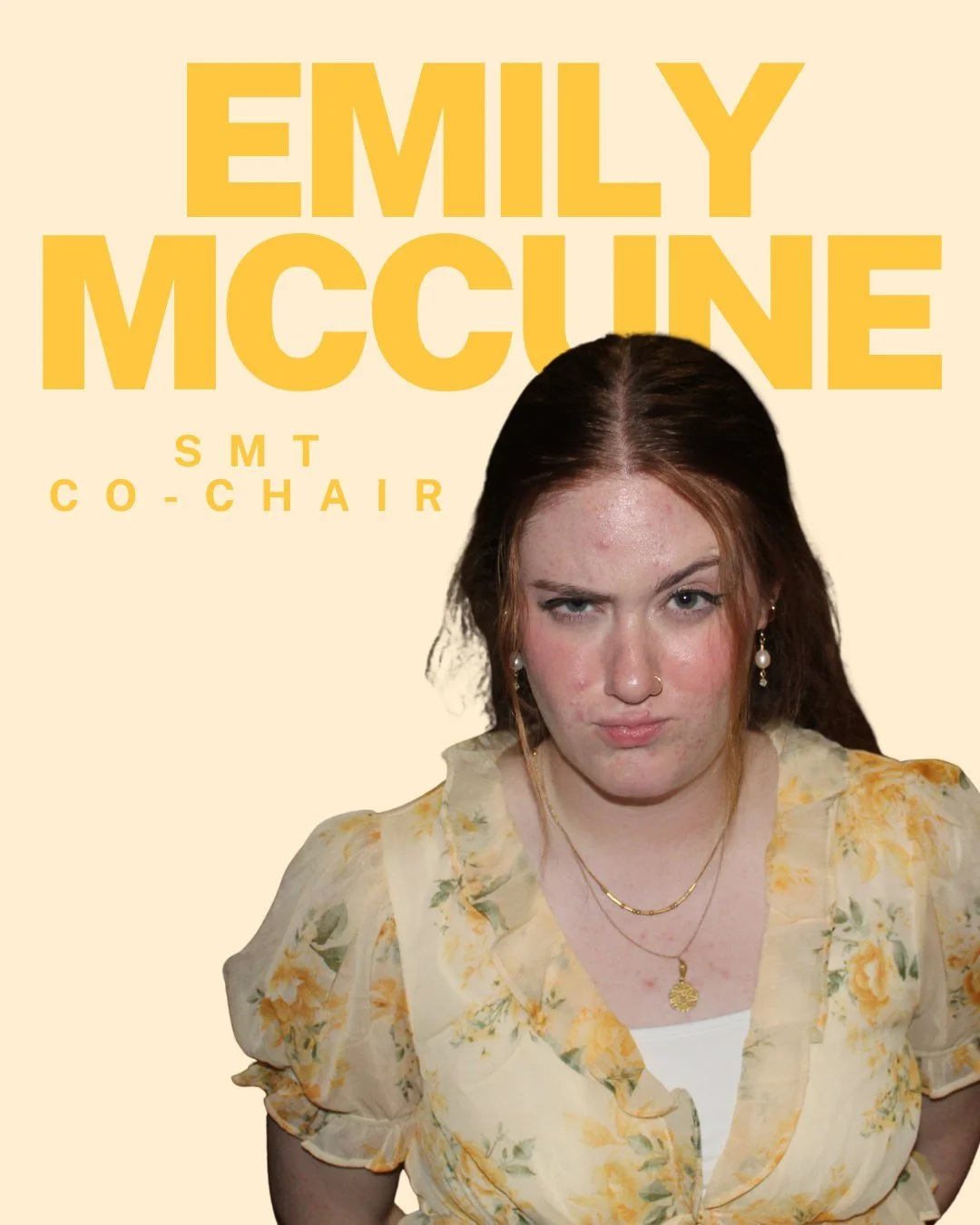 What do you get when you combine a little bit of sass and a whole lot of fun? Emily McCune!!! 

Emily is beyond PUMPED to serve the campus of NIU and the Newman Center as co-chair this fall. She is full of creativity and has lots of fun events up her