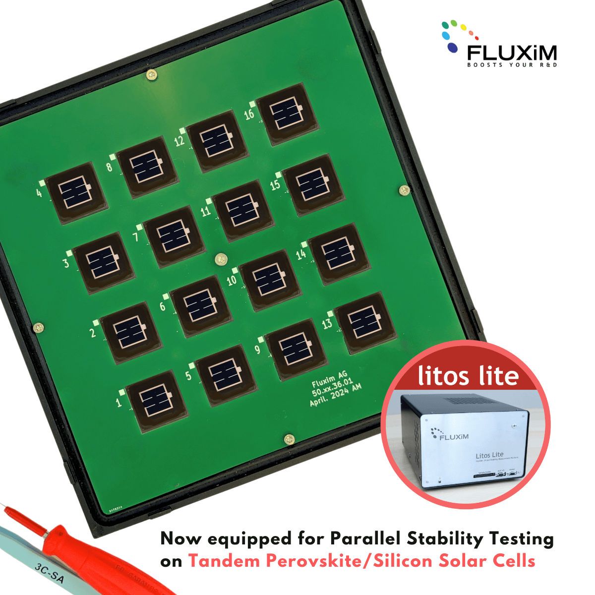A New Sample Holder for Tandem Perovskite/Silicon Solar Cells