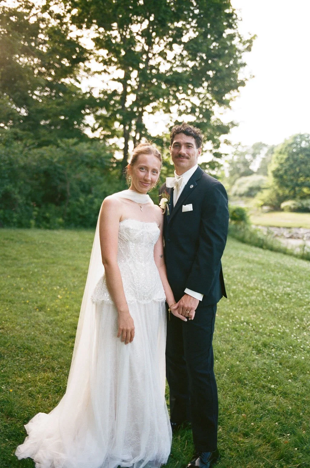 classic wedding portraits on film