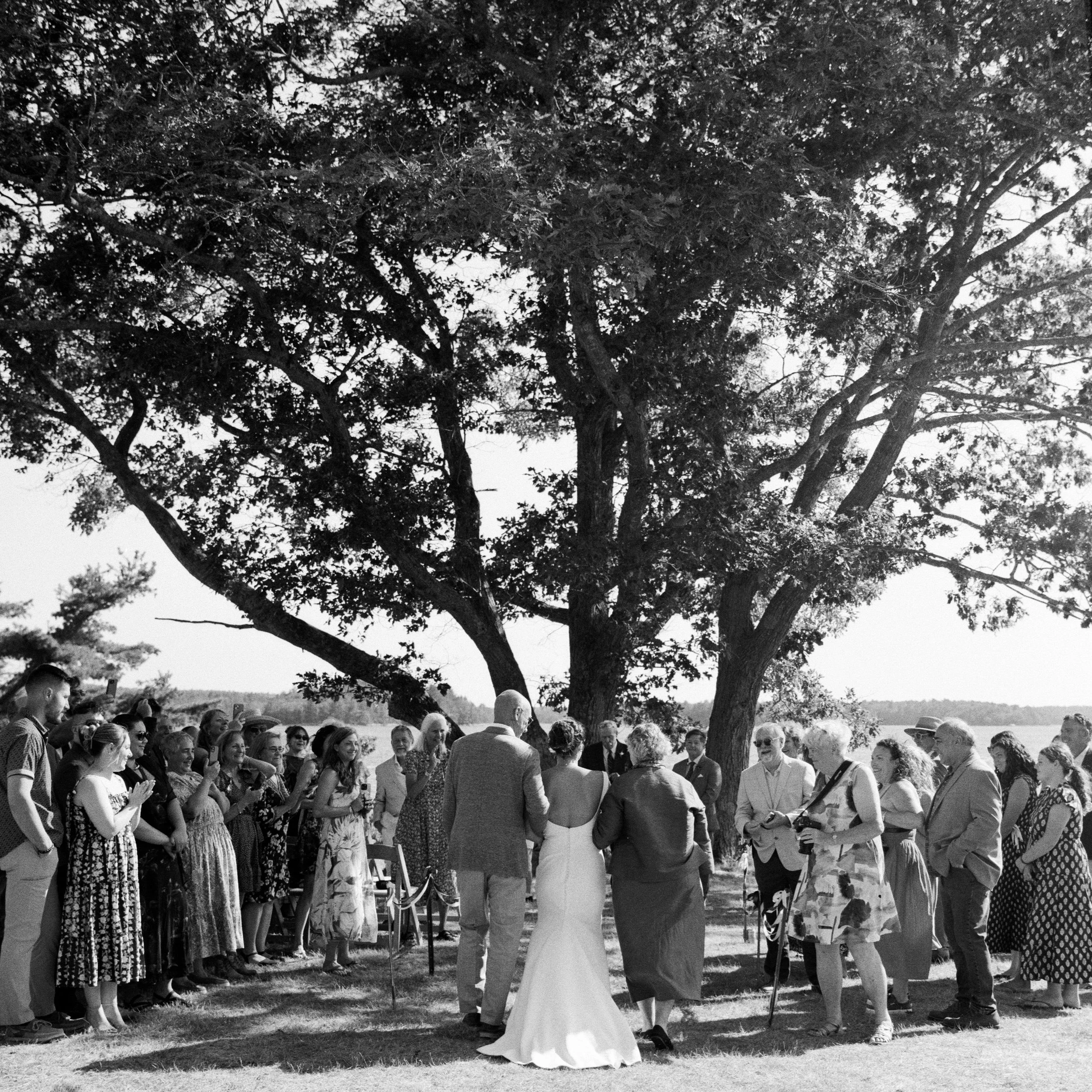 Backyard Garden Party Wedding in Midcoast Maine