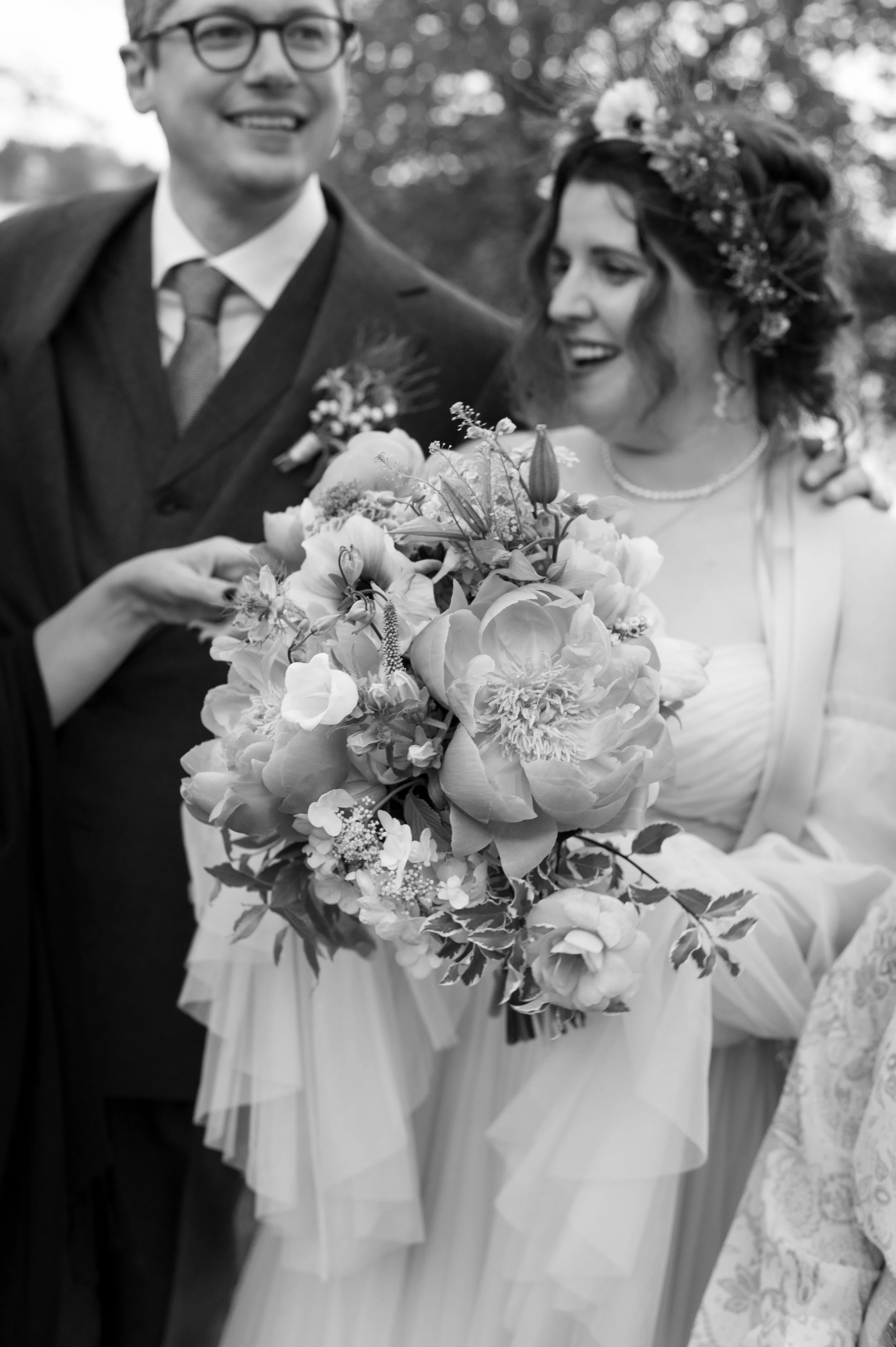 Wedding florals for intimate ceremony