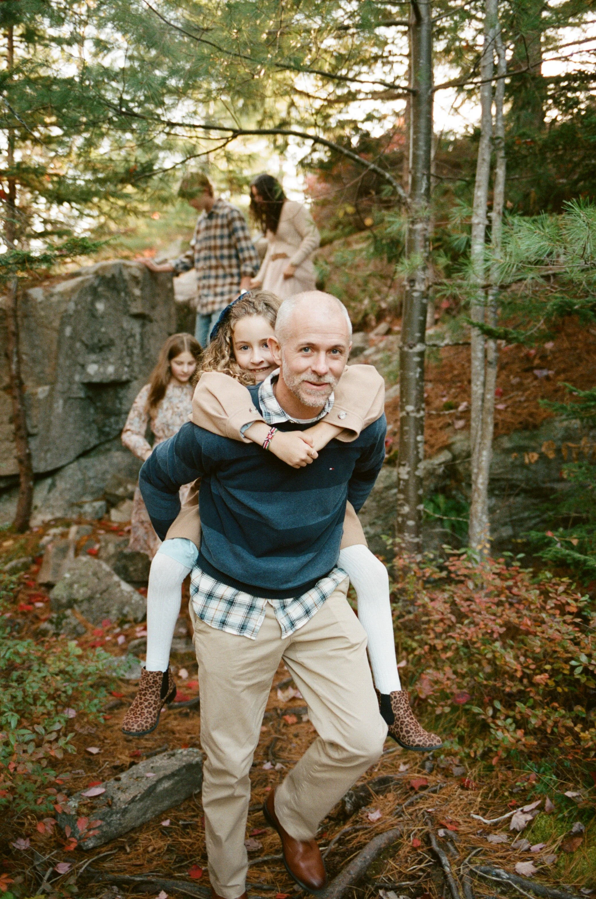 Family hiking photography