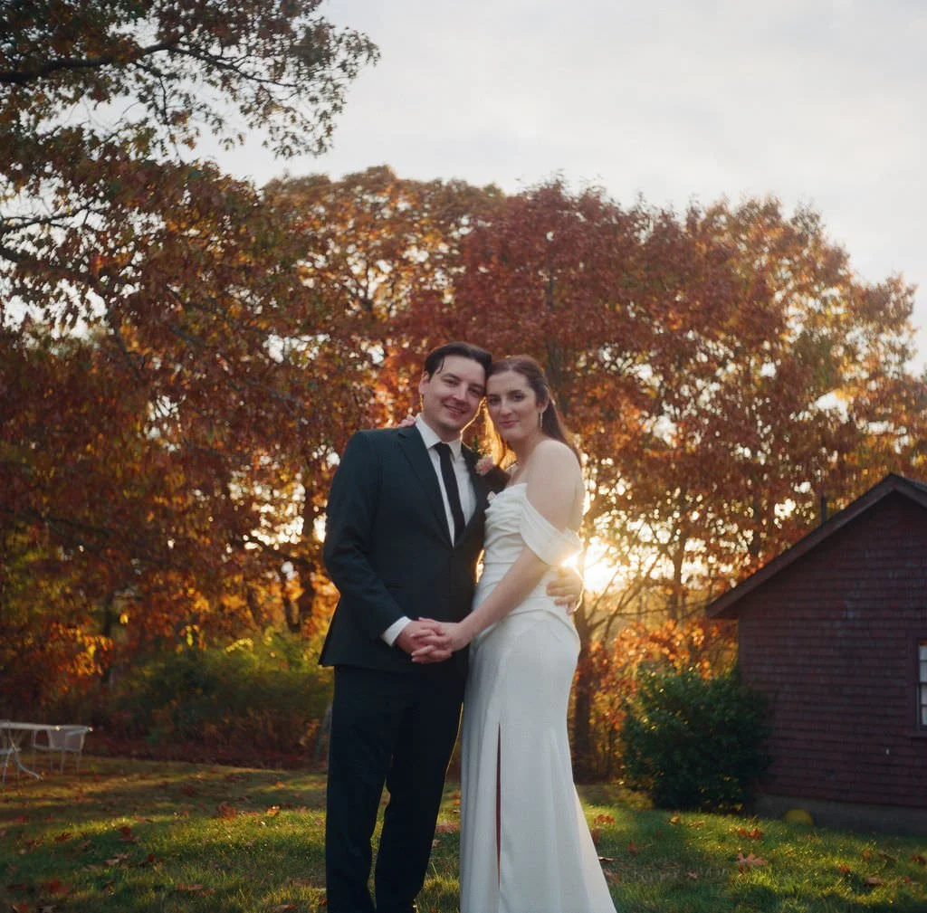couples portraits on film at tops'l farm in midcoast maine
