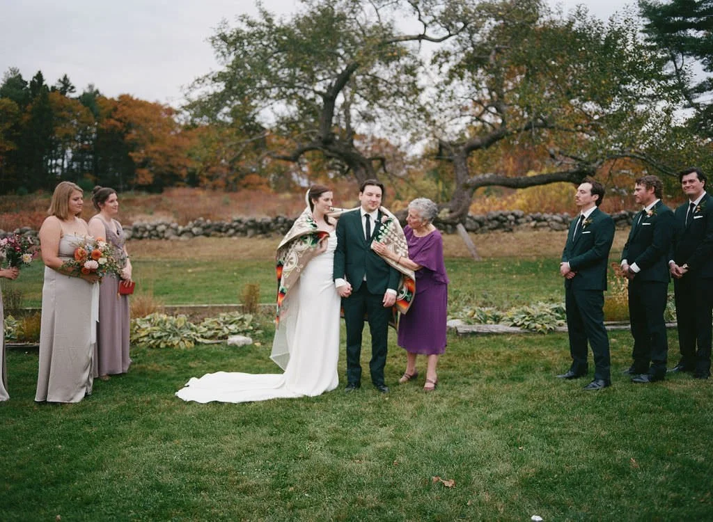 Blanket ceremony wedding photography