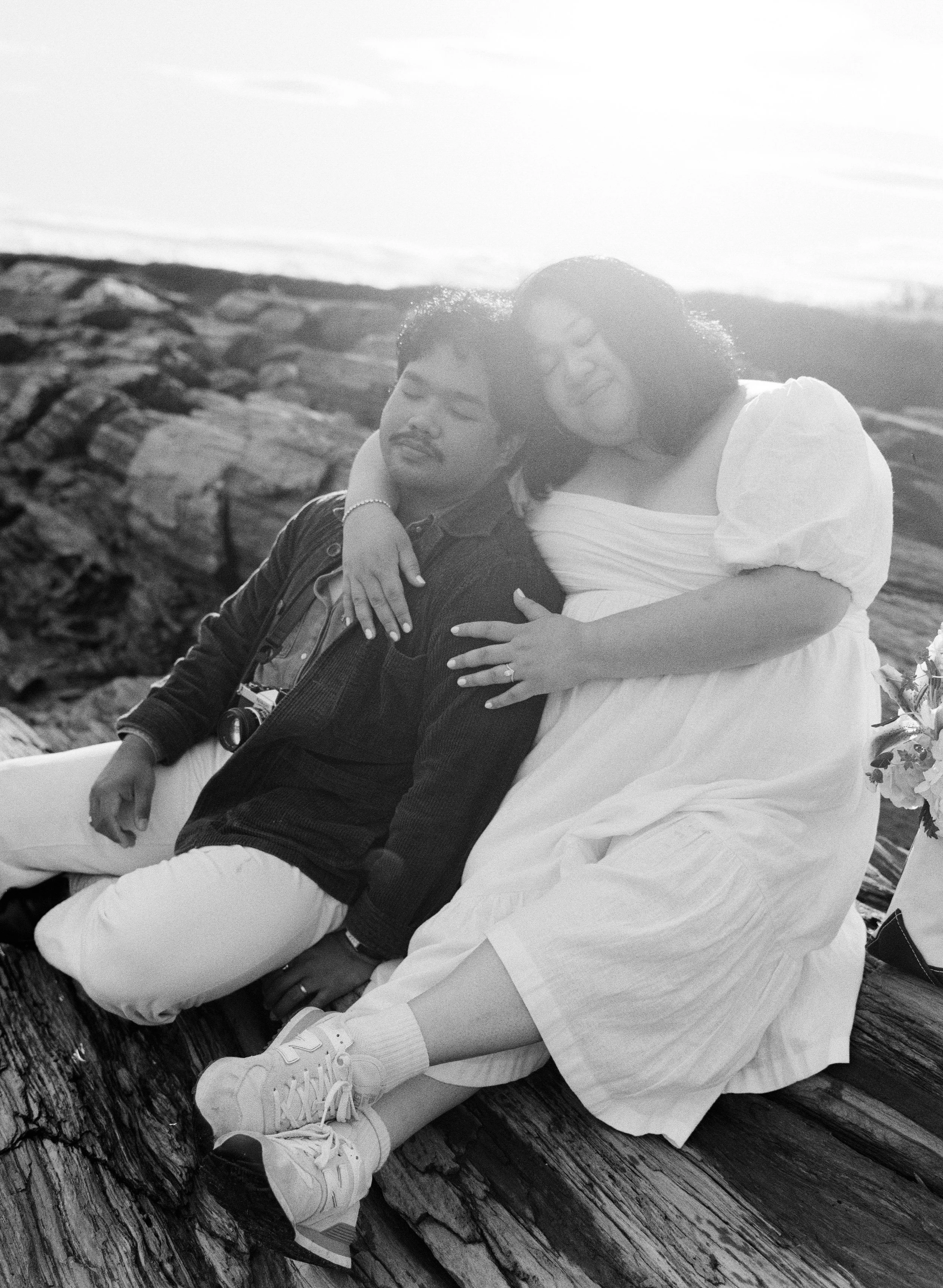 nontraditional engagement photography maine