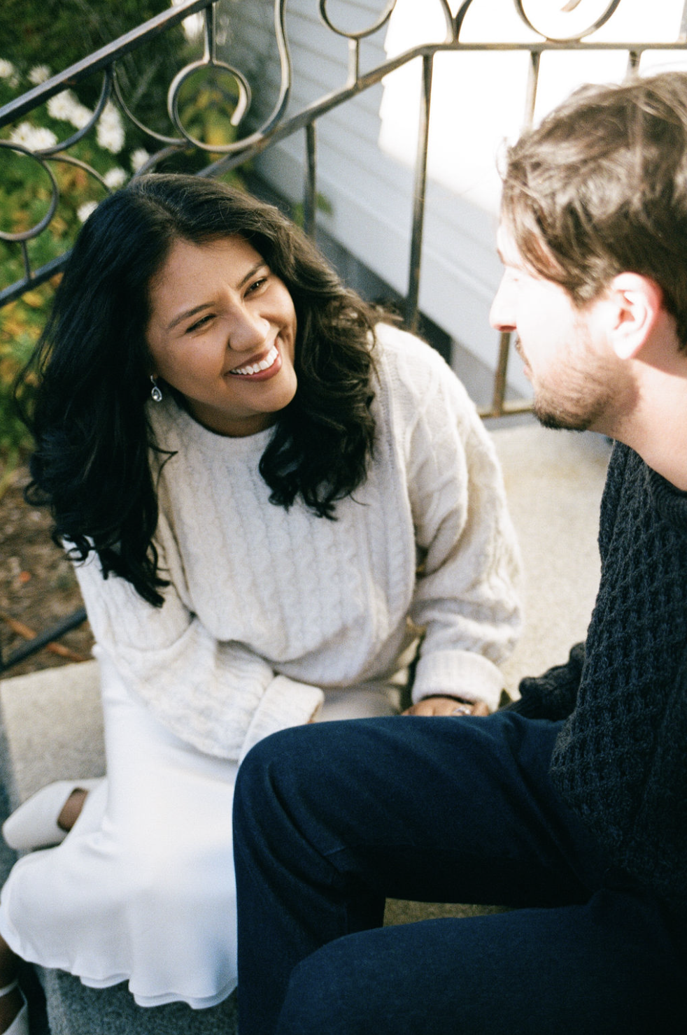 natural, candid engagement photography on film