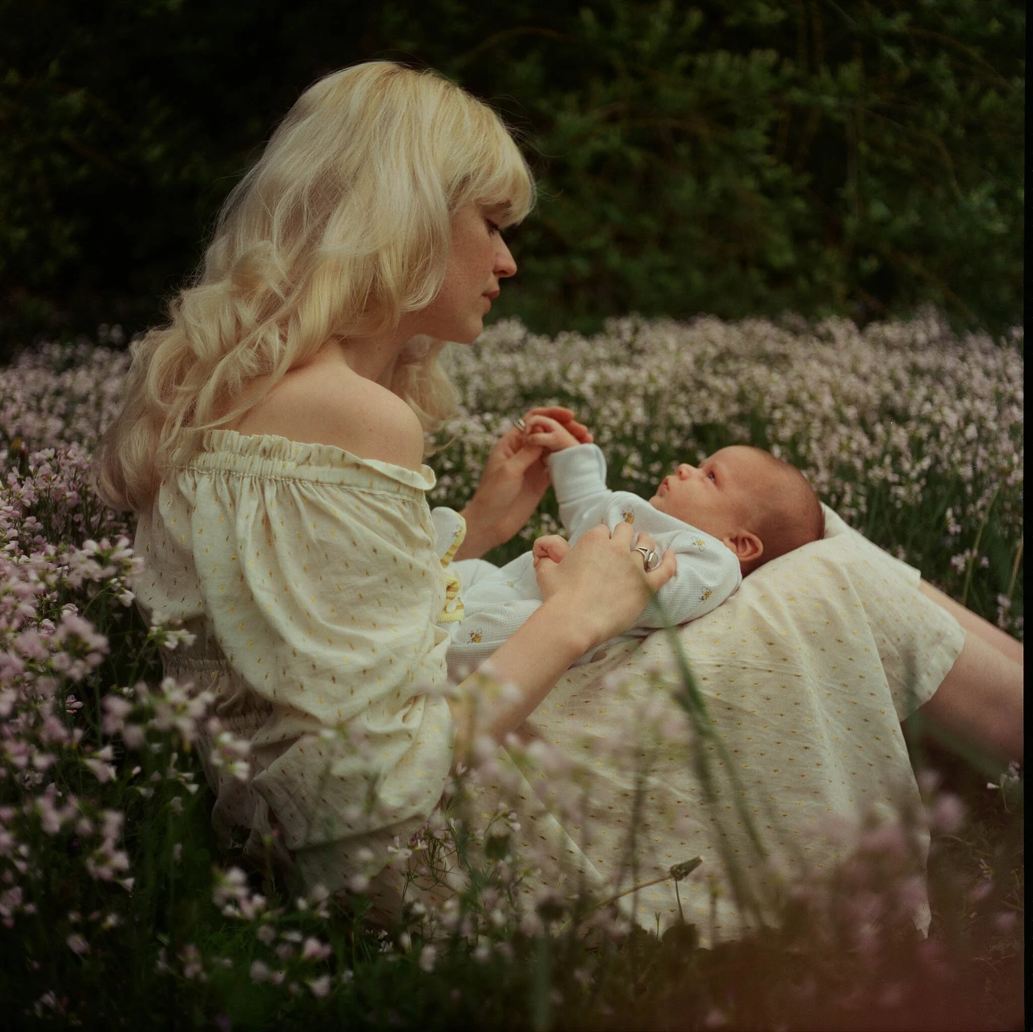 Bath Maine newborn film photography ethereal dreamy 
