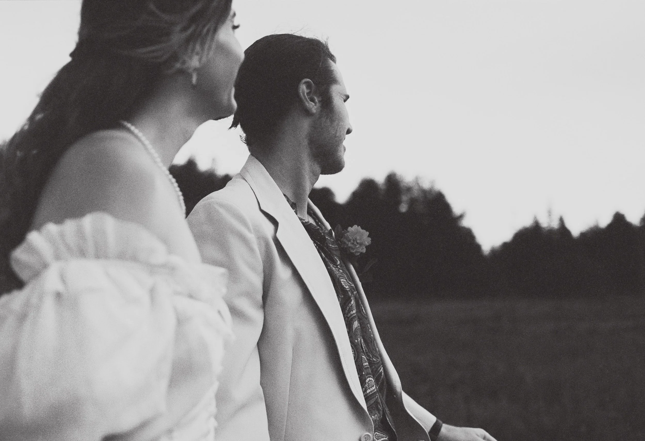film portraits of wedding couples