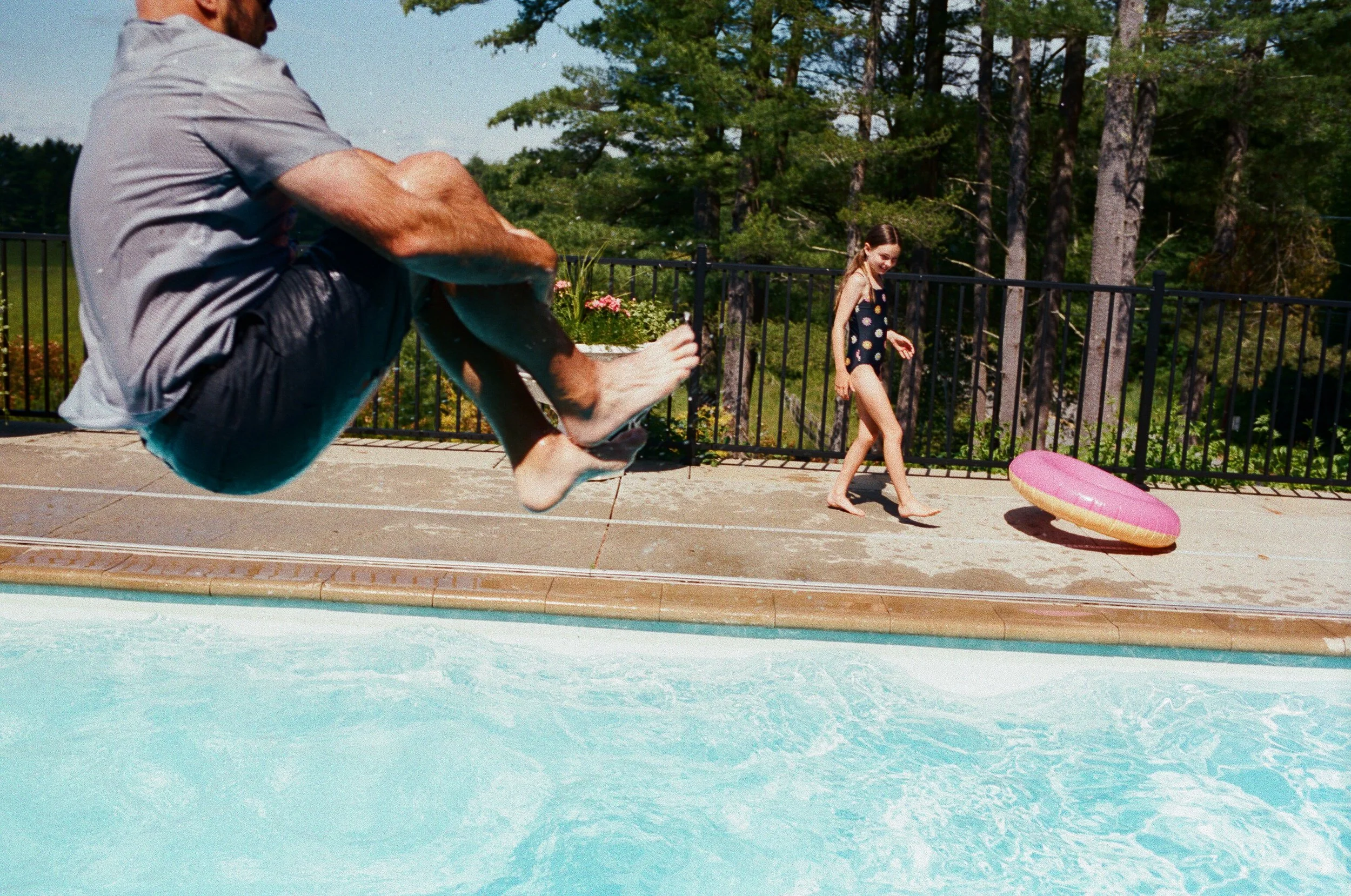 playful family photography bath maine on 35mm film
