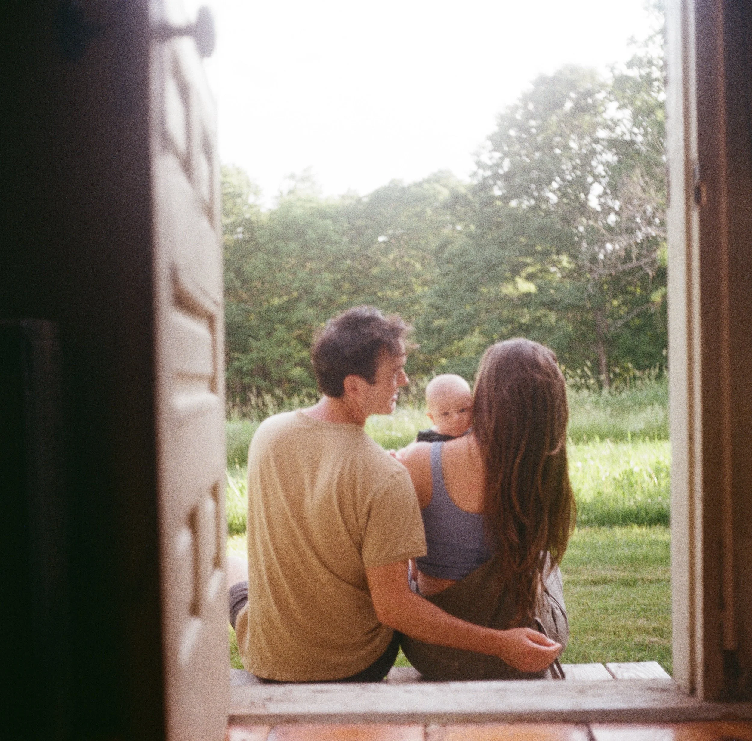 newborn family photographer film in midcoast maine
