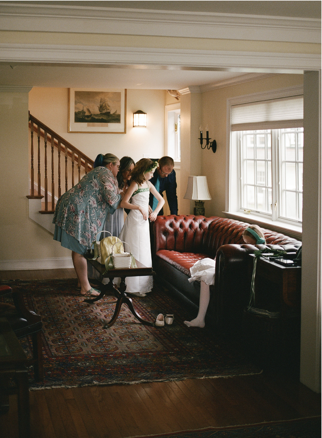 documentary wedding photography on film in southern maine