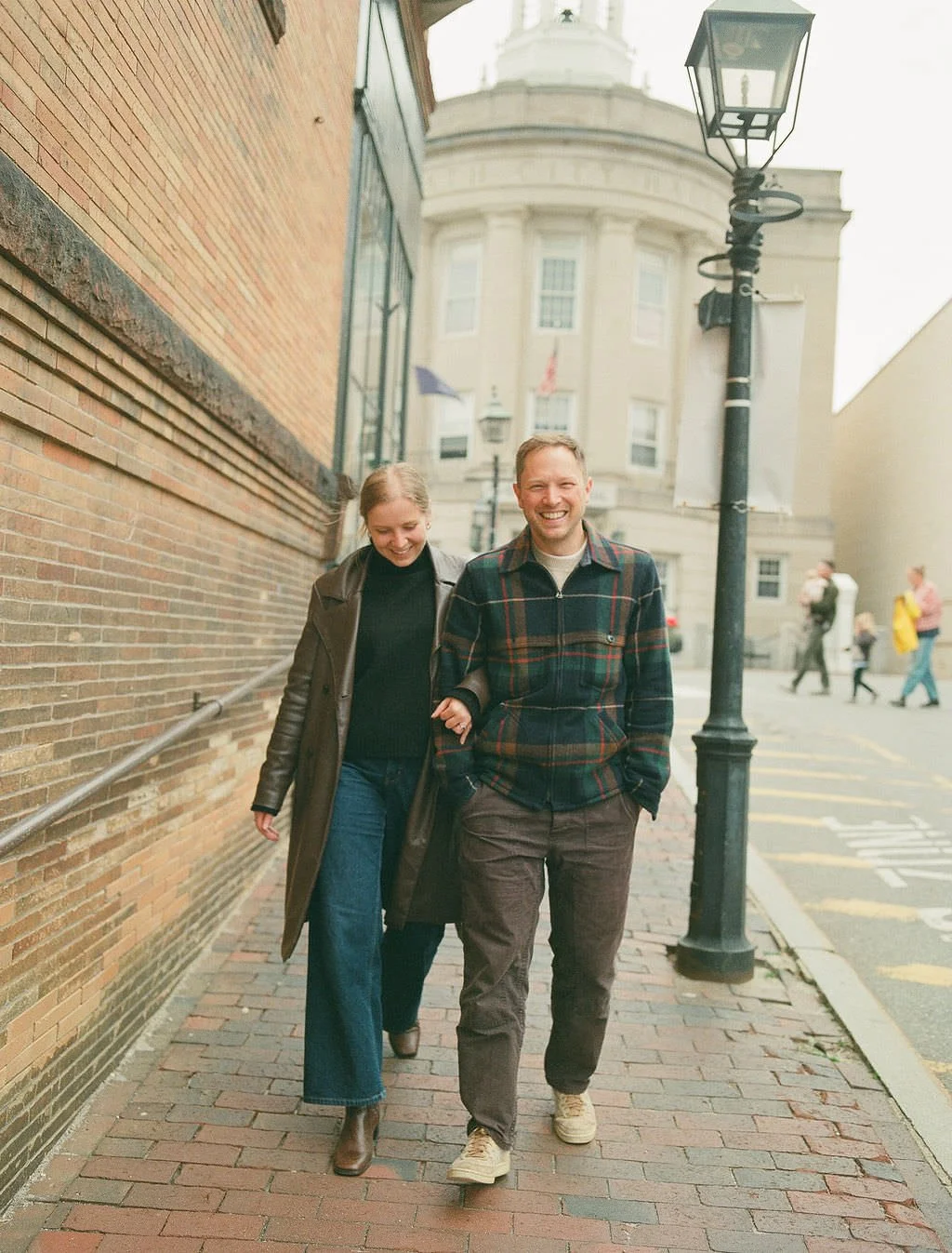 candid, natural engagement photography in bath maine