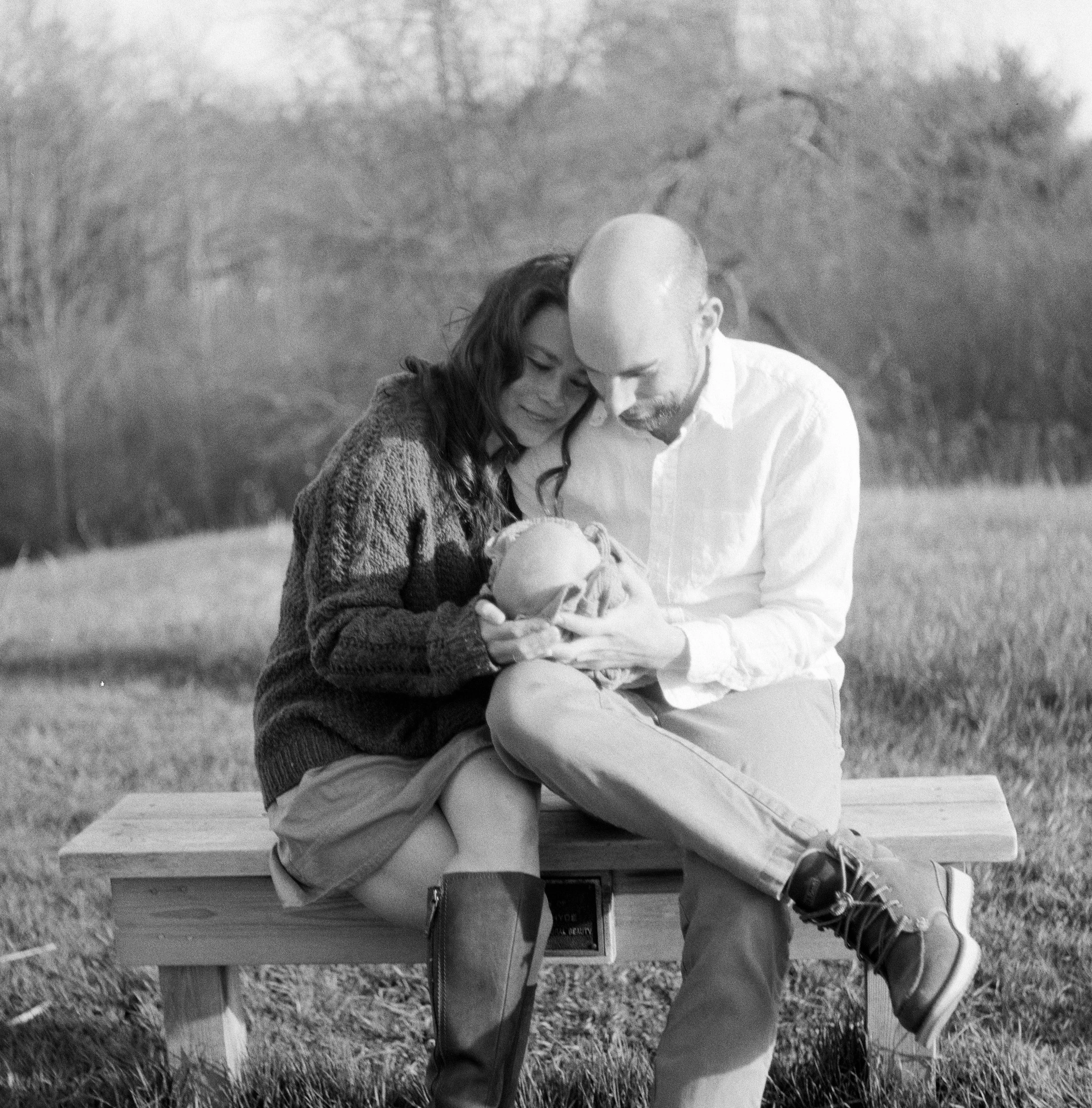 newborn film photography session in falmouth