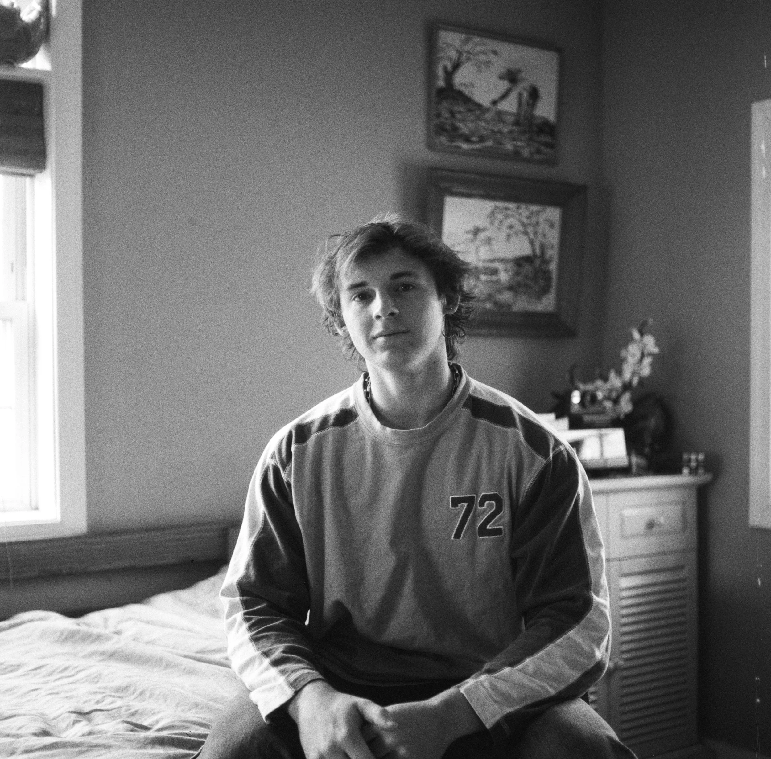 Maine film photography senior photos at-home