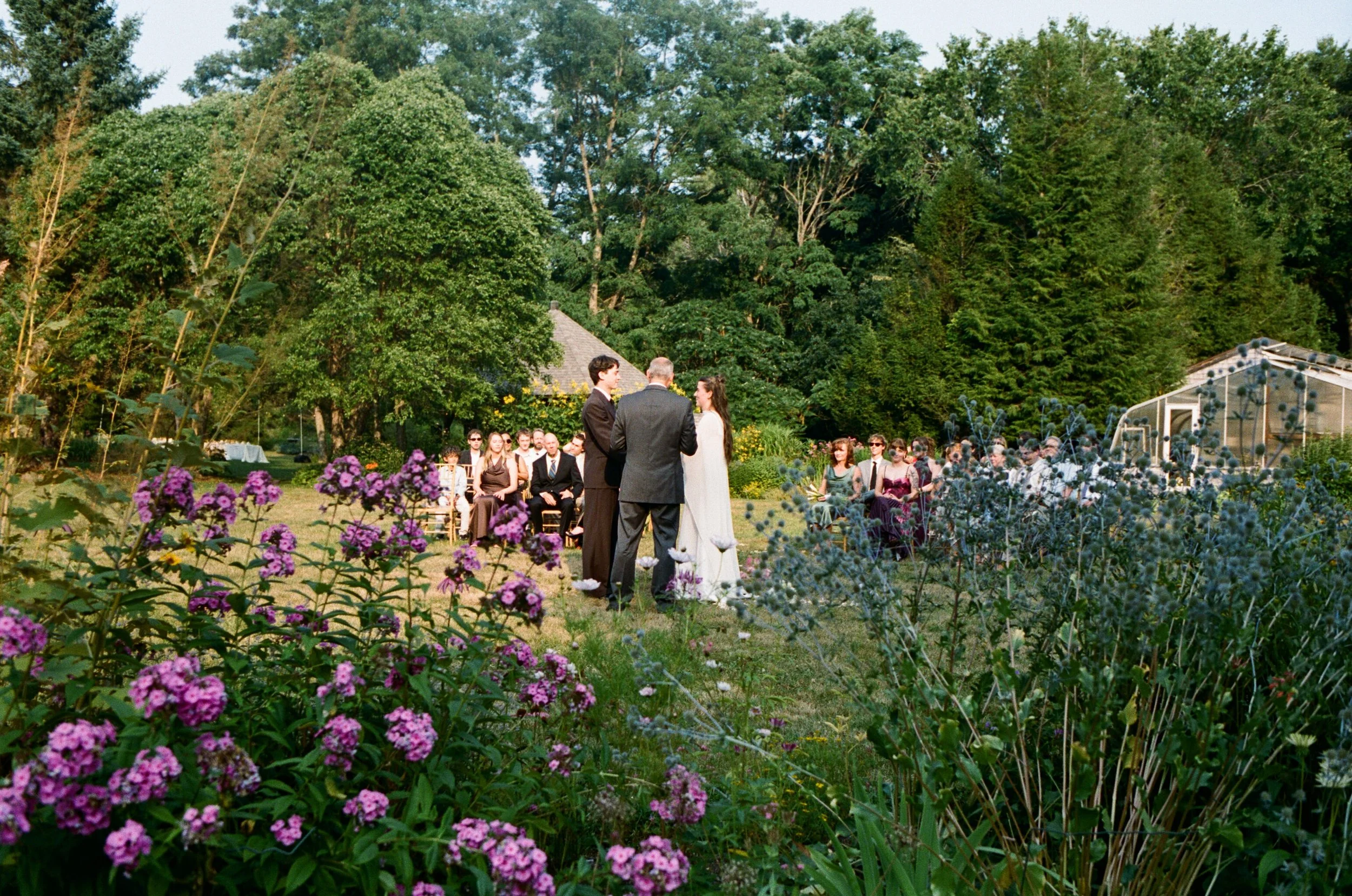 Intimate microwedding at Merryspring Nature Center in Camden Maine