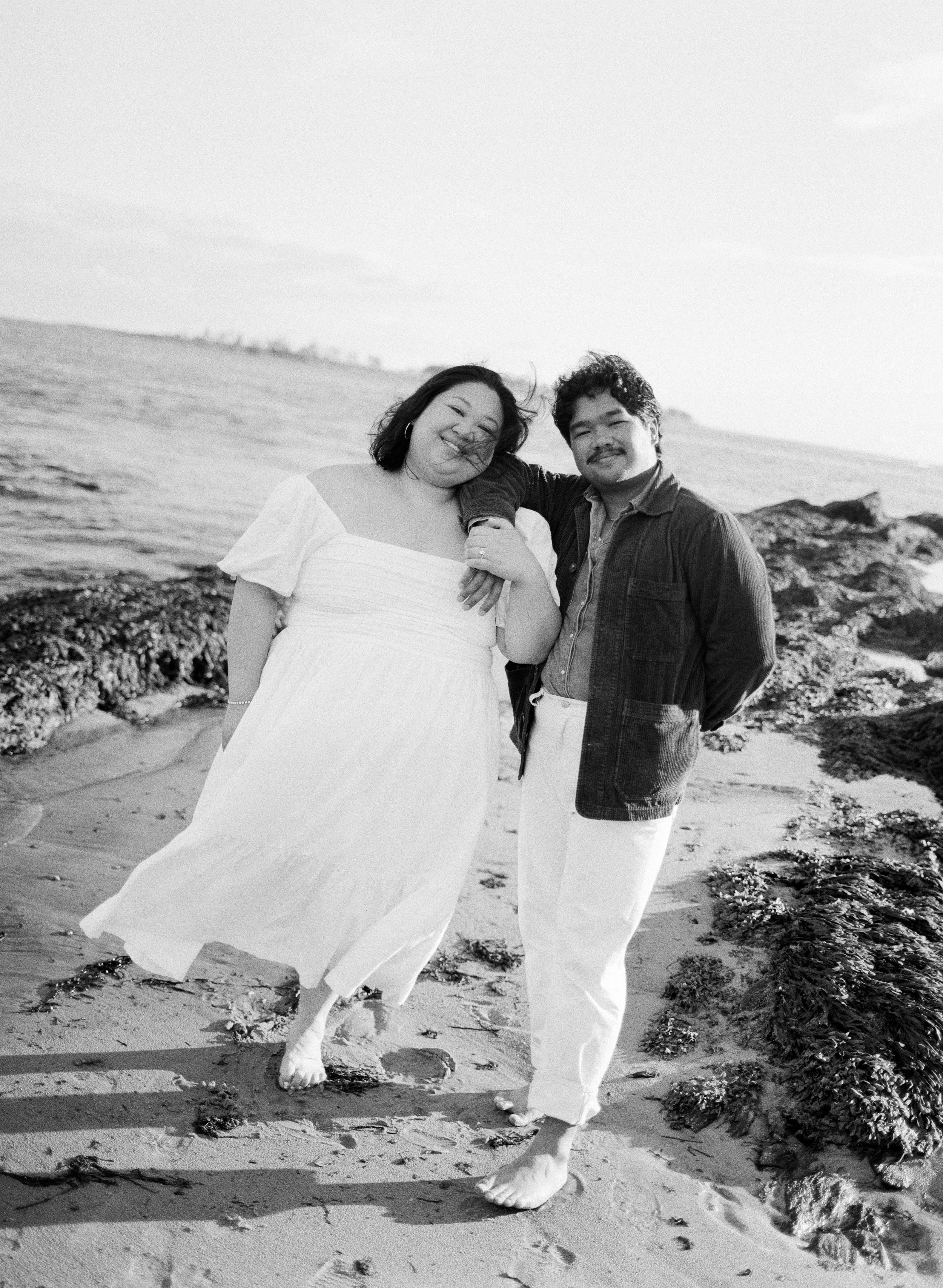 engagement photographs at kettle cover maine