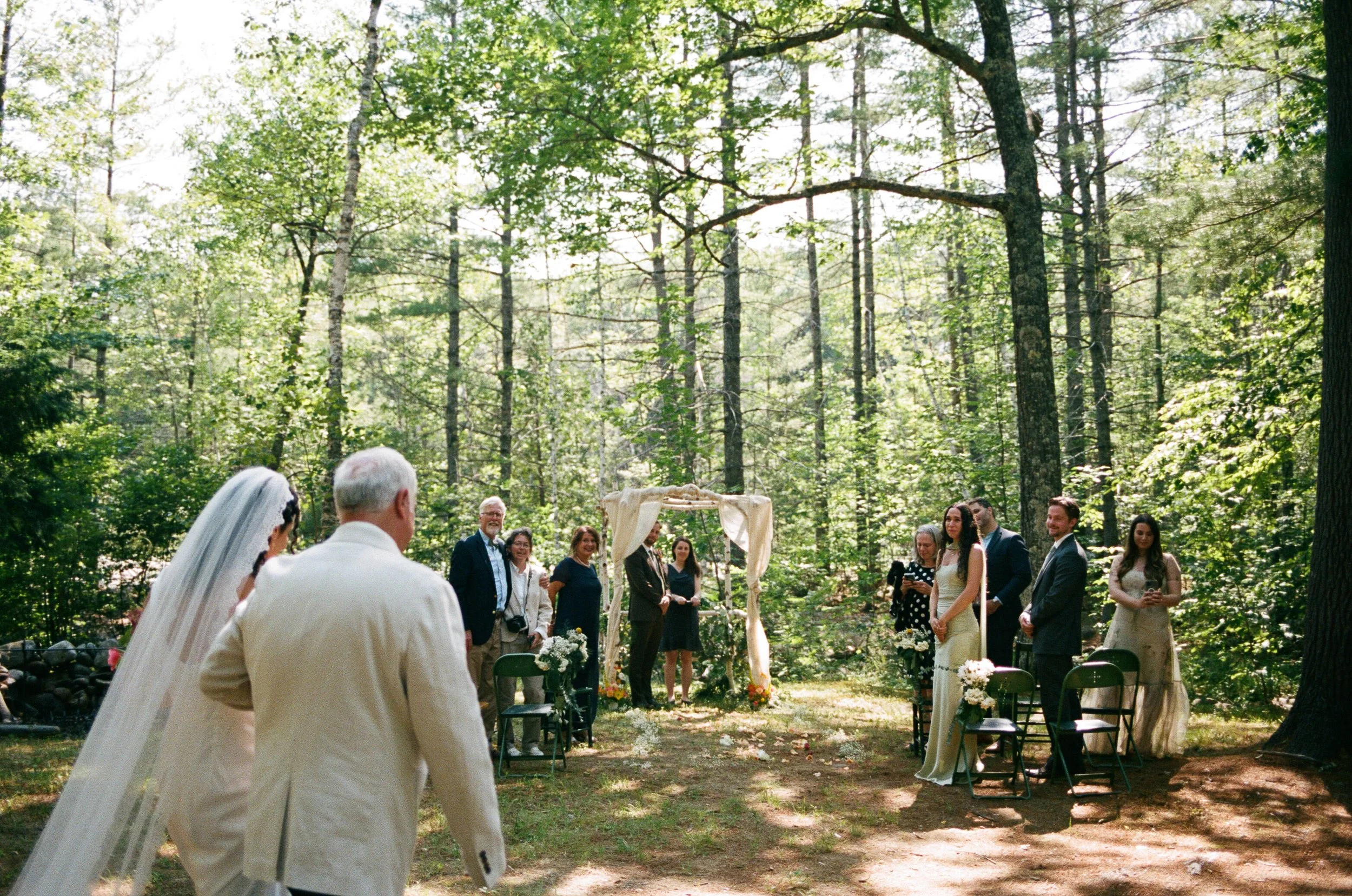 summer camp intimate wedding inspiration in maine on film